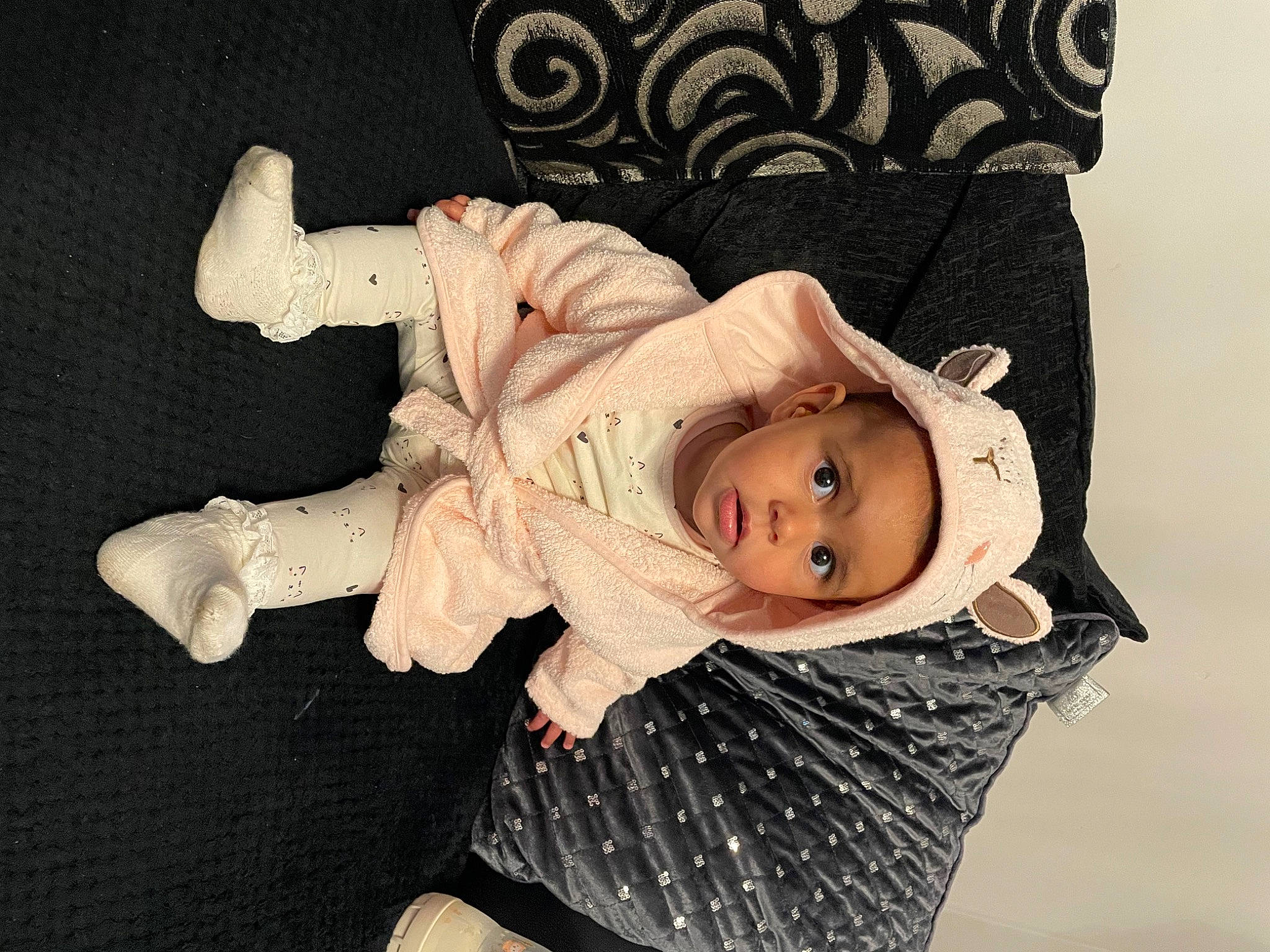Giana joined the competition — help win amazing prizes! baby, baby_products, baby_toddler_clothing, cheek, child, comfort, eye, flash_photography, fun, fur, happy, head, human_body, pattern, person, sitting, sleeve, smile, surprise, toddler