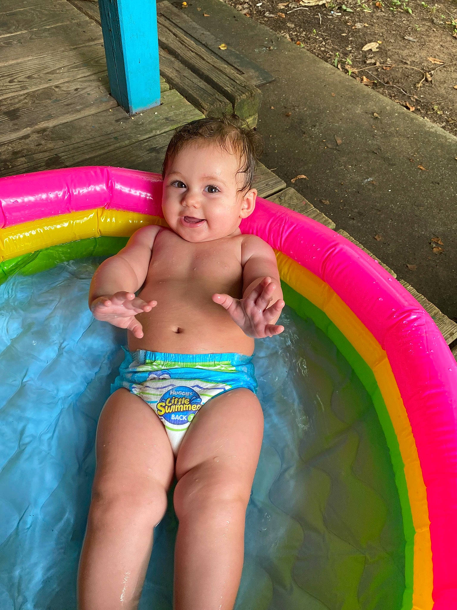 Magnolia joined the competition — help win amazing prizes! aqua, barefoot, bathing, blue, body_of_water, chest, child, fun, green, human_body, joy, leisure, person, recreation, smile, summer, swimwear, thigh, toddler, trunk