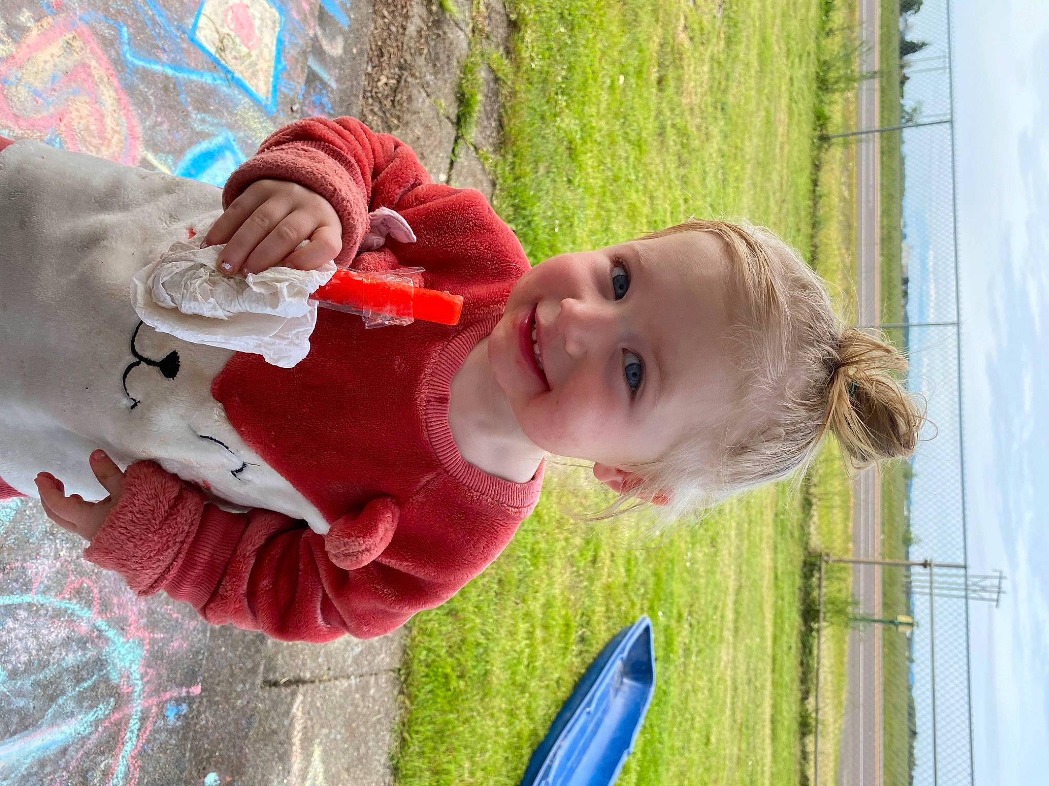 Khaleesi joined the competition — help win amazing prizes! baby, baby_toddler_clothing, blue, cheek, child, face, facial_expression, fun, grass, happy, head, joy, leisure, nose, people, person, photograph, recreation, smile, snapshot