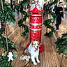 Looping participe au concours pour gagner de l'argent avec cette photo : dog, postbox, santa_mail, christmas_decorations, garland, candy_cane, shopping_mall, wooden_floor, person, leash, holiday, festive, indoor, walking, black_clothing, pink_shoes, ornament, holiday_season, decor, canine