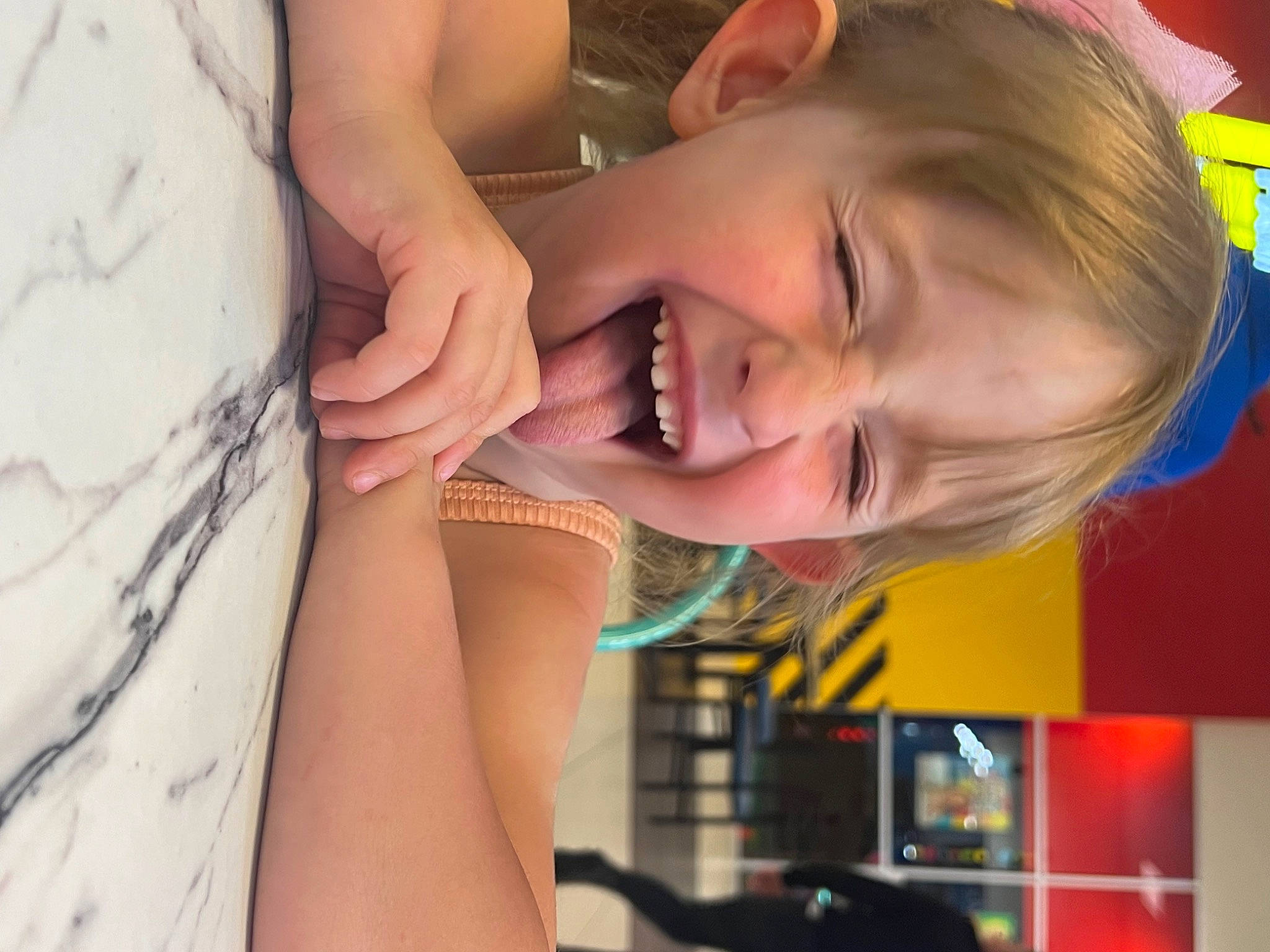 Nila joined the competition — help win amazing prizes! blond, chest, chin, elbow, electric_blue, eyebrow, eyelash, finger, fun, gesture, happy, human_body, iris, leisure, mouth, neck, nose, person, skin, smile