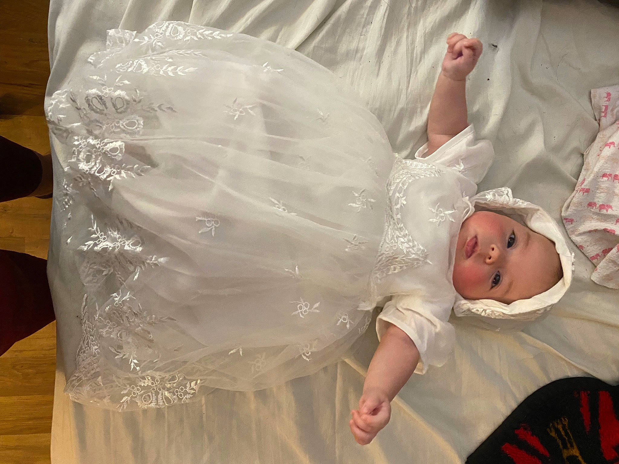 Charleigh joined the competition — help win amazing prizes! arm, baby, baby_products, baby_toddler_clothing, bridal_accessory, child, comfort, embellishment, event, fun, happy, head, headgear, headpiece, headwear, human_body, person, product, room, sleeve