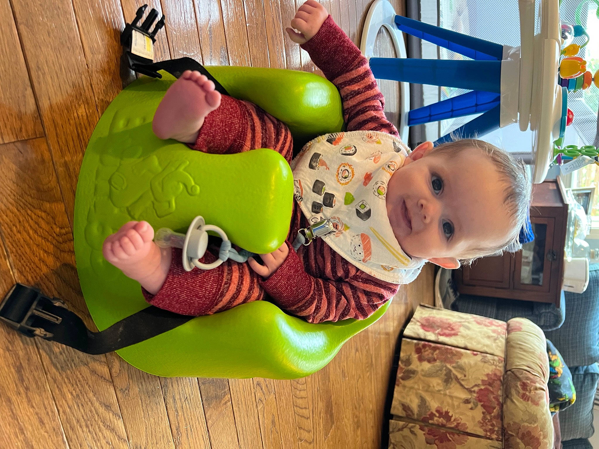 Sophia is registered to the contest to win money with this photo: baby, baby_products, baby_toddler_clothing, baby_toys, child, comfort, fun, happy, joy, leisure, person, play, room, sitting, toddler, toy, wood