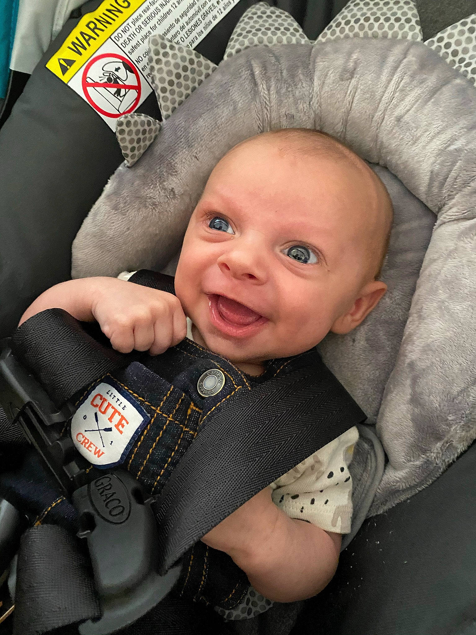 Matteo joined the competition — help win amazing prizes! baby, baby_carriage, baby_in_car_seat, baby_products, baby_toddler_clothing, car_seat, cheek, child, comfort, eye, finger, gesture, happy, human_body, person, product, seat_belt, skin, sleeve, smile