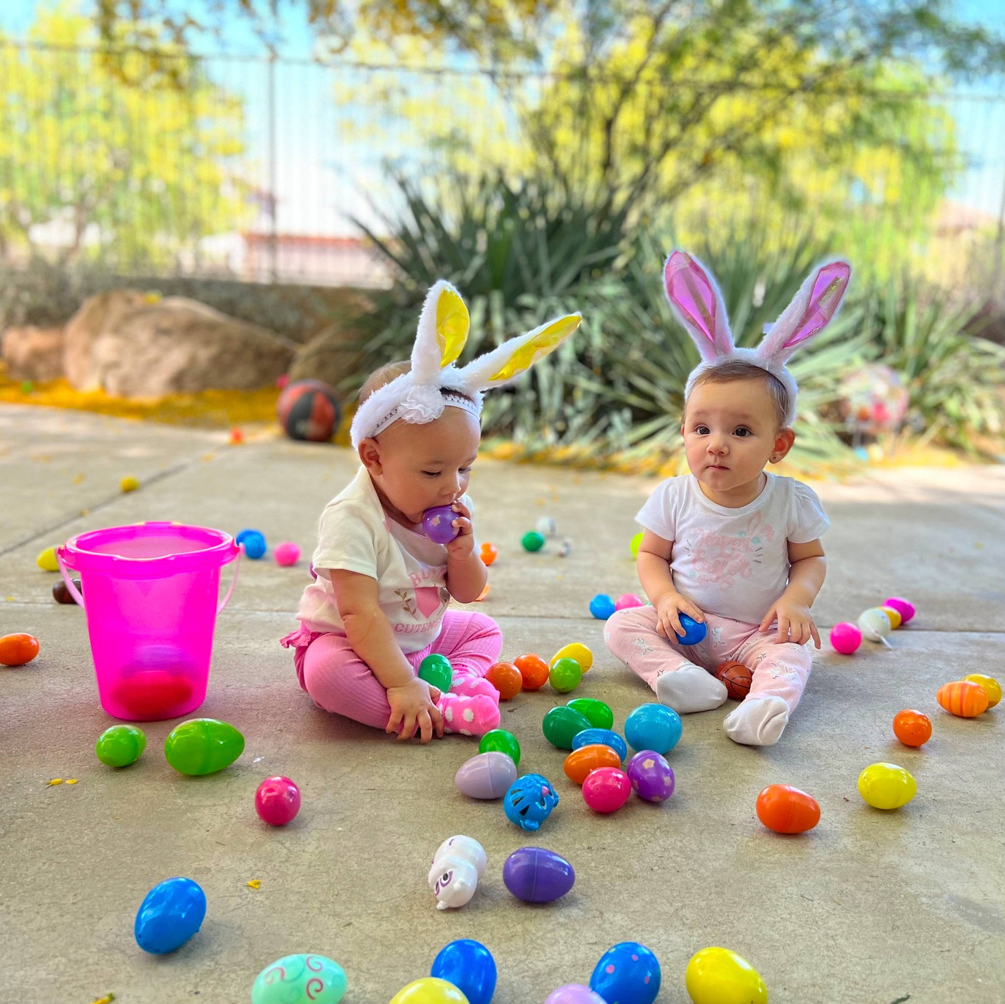 Kamila is registered to the contest to win money with this photo: balloon, child, community, fun, grass, happy, leisure, party_supply, people, person, photograph, pink, plant, public_space, recreation, snapshot, summer, toddler, toy, tree