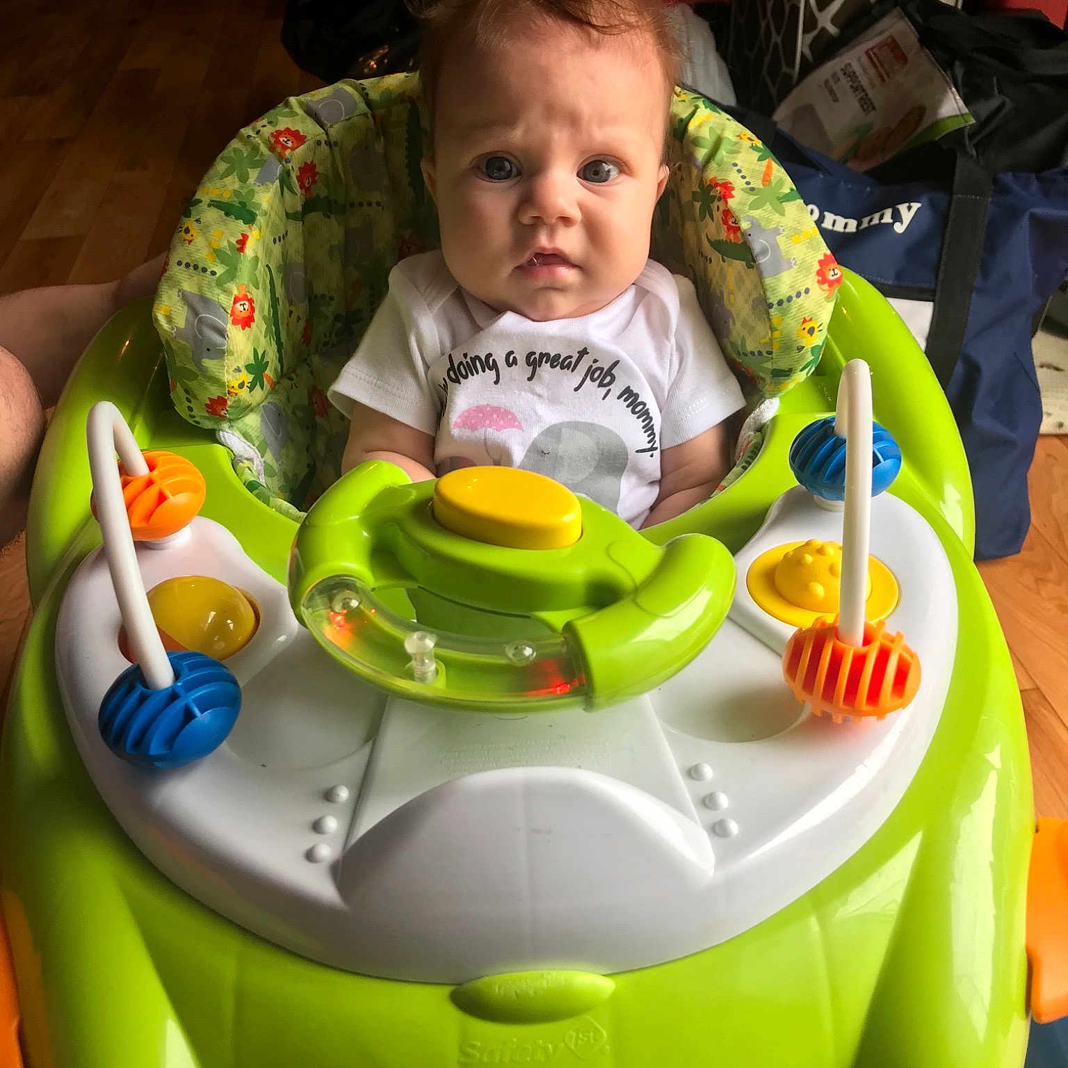Savanah is registered to the contest to win money with this photo: baby, baby_products, baby_toys, child, fun, inflatable, person, play, product, sitting, toddler, toy
