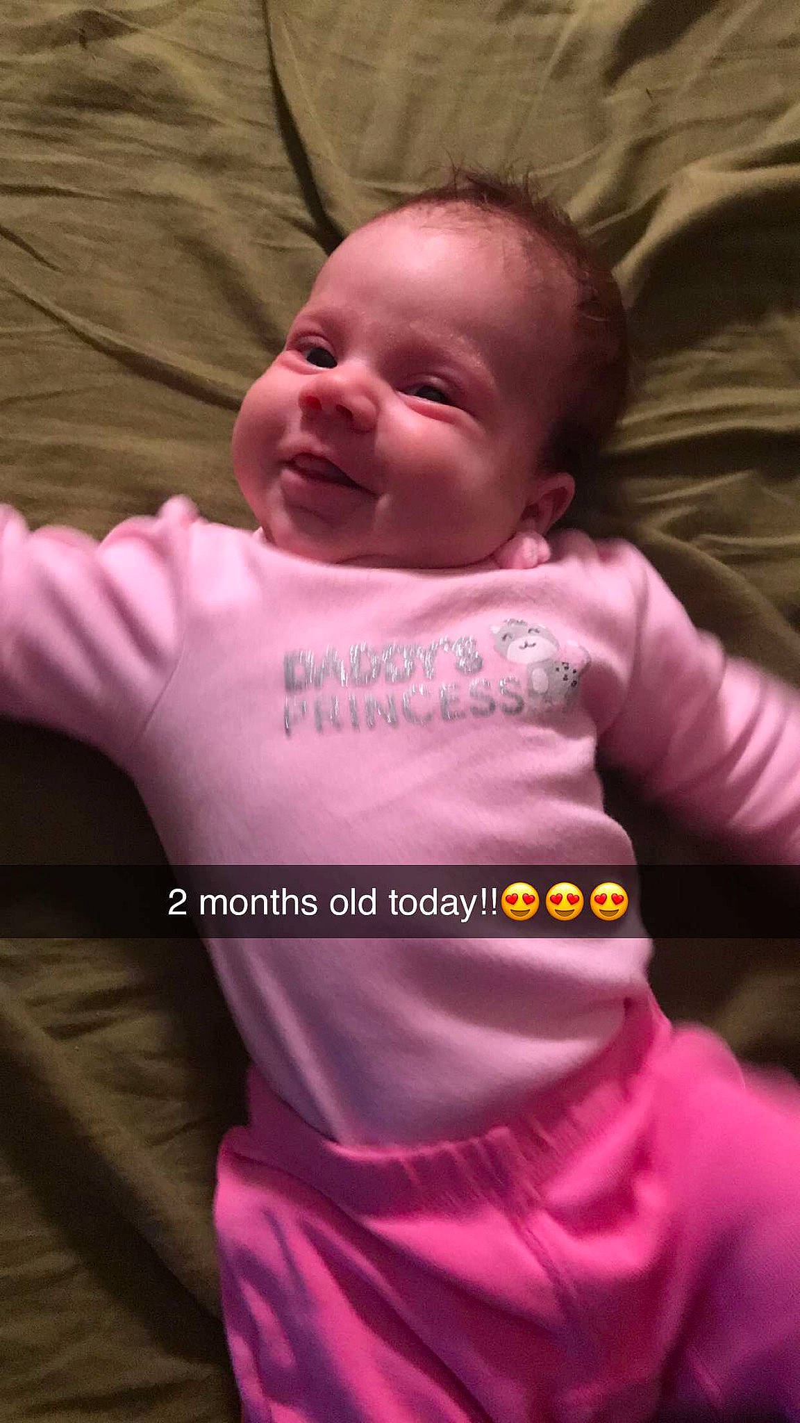 Savanah is registered to the contest to win money with this photo: arm, baby, baby_laughing, cheek, child, cool, facial_expression, happy, head, mouth, nose, person, photo_caption, pink, skin, smile, toddler