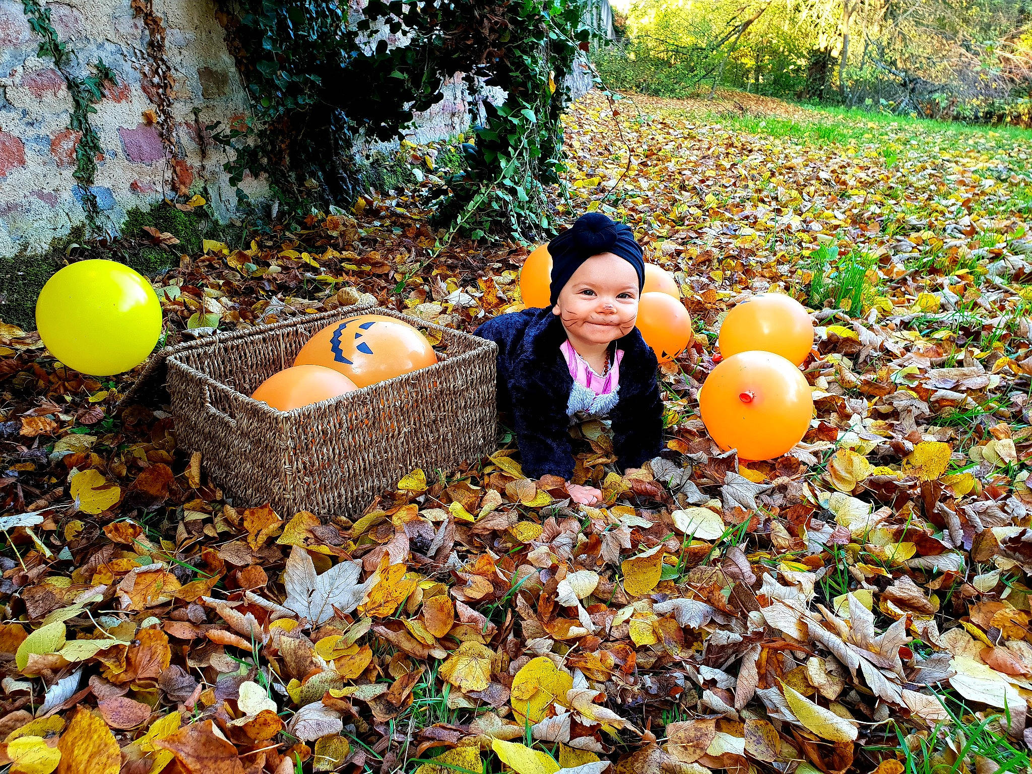 Miley a rejoint le concours — aidez-le/la à gagner de superbes lots ! autumn, child, deciduous, headwear, leaf, people_in_nature, person, plant, smile, tree