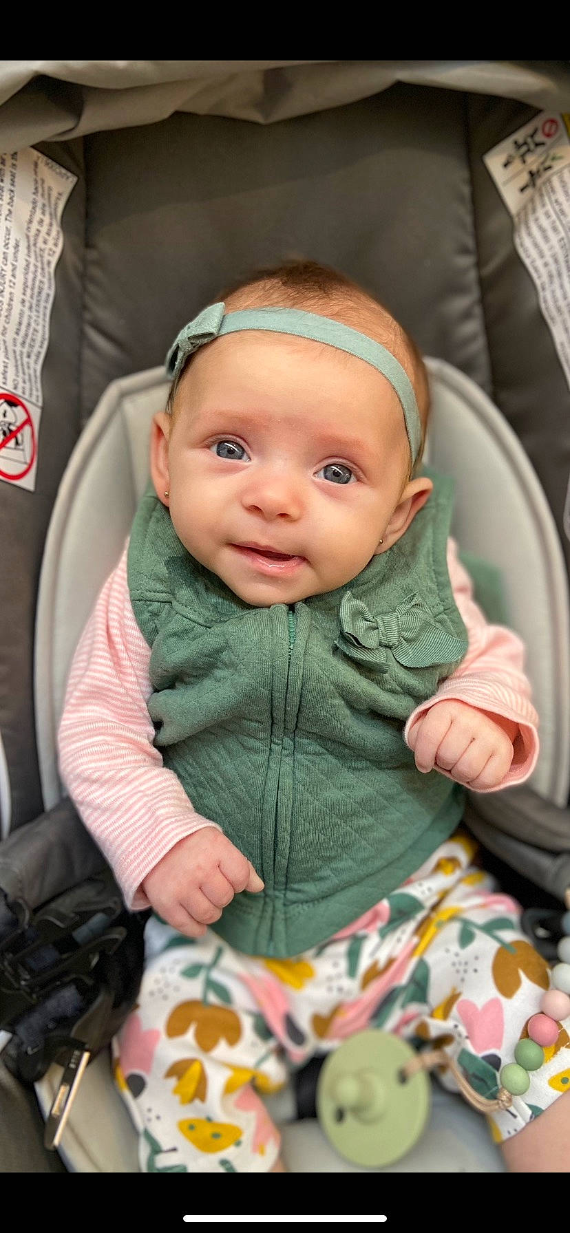 Jayde is registered to the contest to win money with this photo: baby, baby_in_car_seat, baby_products, baby_safety, baby_toddler_clothing, car_seat, cheek, child, comfort, hand, nose, person, sitting, skin, toddler