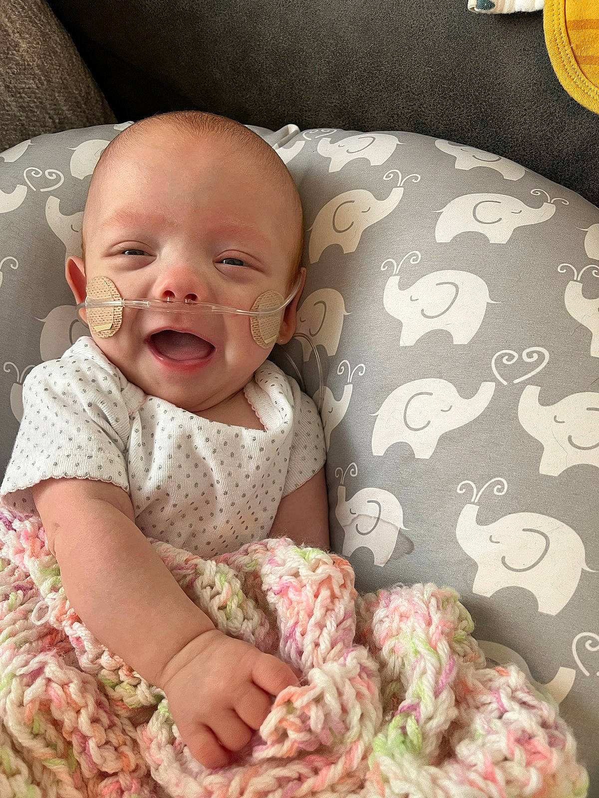 Leyna joined the competition — help win amazing prizes! baby, baby_sleeping, baby_toddler_clothing, cheek, child, comfort, dress, eye, face, happy, head, iris, linens, mouth, person, skin, sleeve, smile, textile, toddler