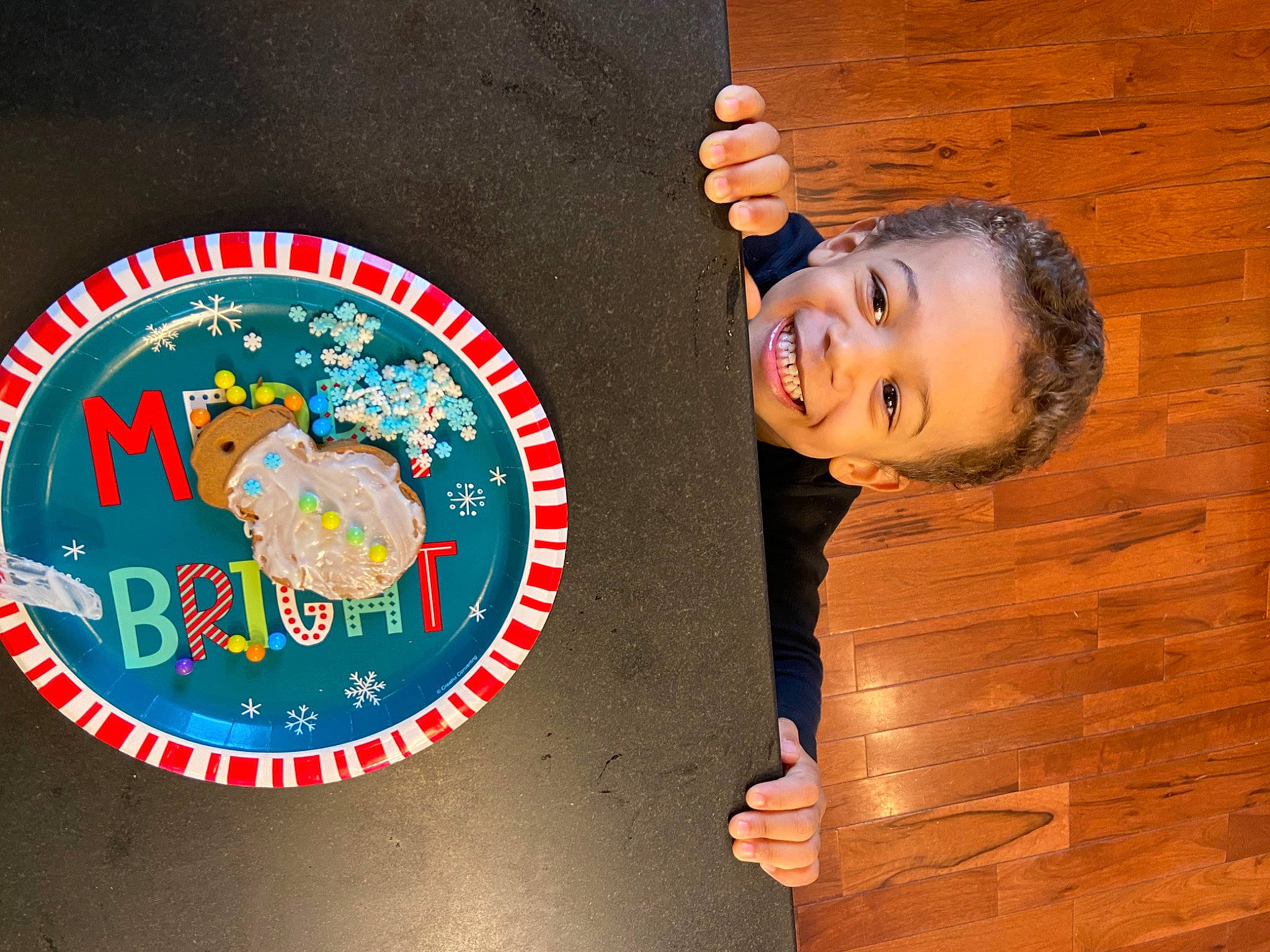 Brison is registered to the contest to win money with this photo: child, circle, emblem, flash_photography, flooring, font, fun, graphics, happy, joy, laugh, logo, person, portrait_photography, signage, sleeve, smile, symbol, t_shirt, toddler