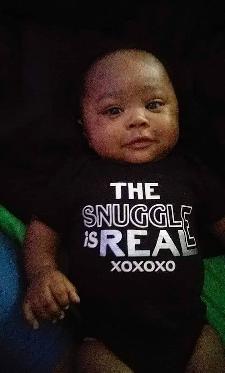 Damarion joined the competition — help win amazing prizes! baby, cheek, child, cool, ear, face, forehead, head, night, nose, people, person, photo_caption, sleeve, smile, t_shirt, toddler, top