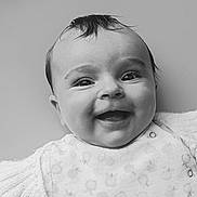Jade participe au concours pour gagner de l'argent avec cette photo : baby, smile, face, child, infant, portrait, black_and_white, knitwear, onesie, happy, closeup, cute, young, joyful, eyes, expression, sweater, person, head, skin