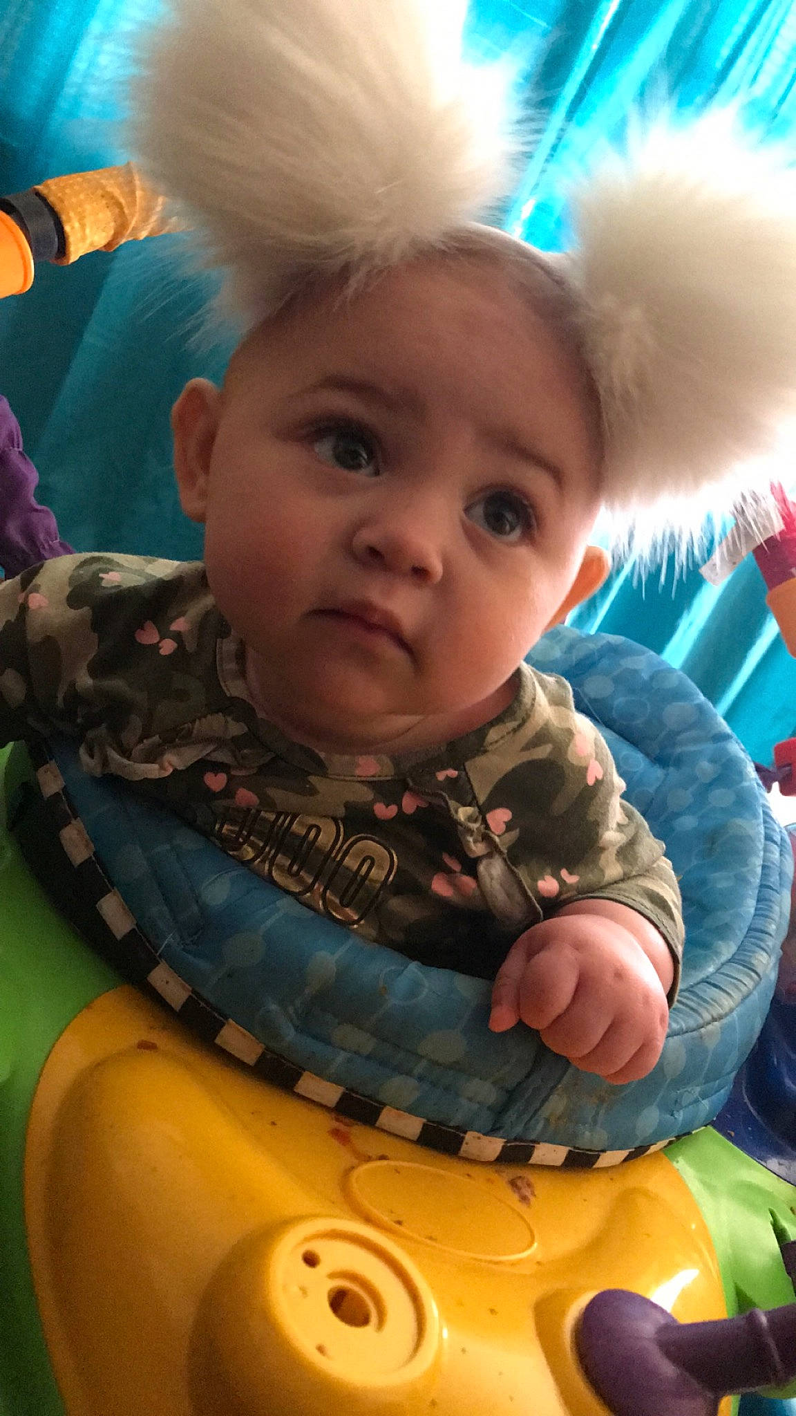 Skylynn Grace is registered to the contest to win money with this photo: baby, baby_products, cheek, child, ear, eye, face, fun, head, iris, mouth, nose, organ, person, play, skin, smile, surprise, toddler