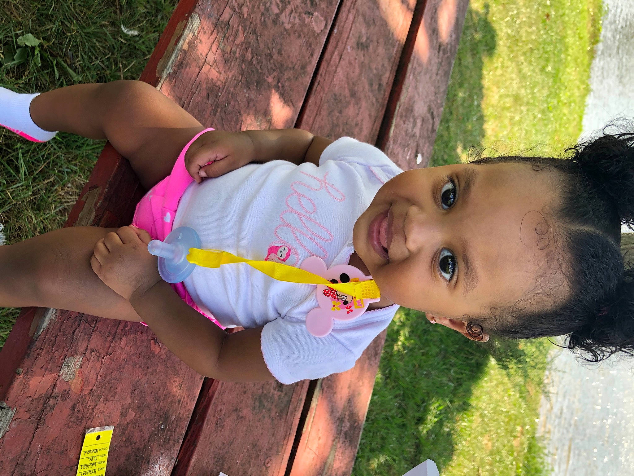 Mariyah is registered to the contest to win money with this photo: ankle, baby, baby_toddler_clothing, calf, child, foot, human_leg, joy, lap, people_in_nature, person, skin, sock, summer, sunlight, thigh, toddler