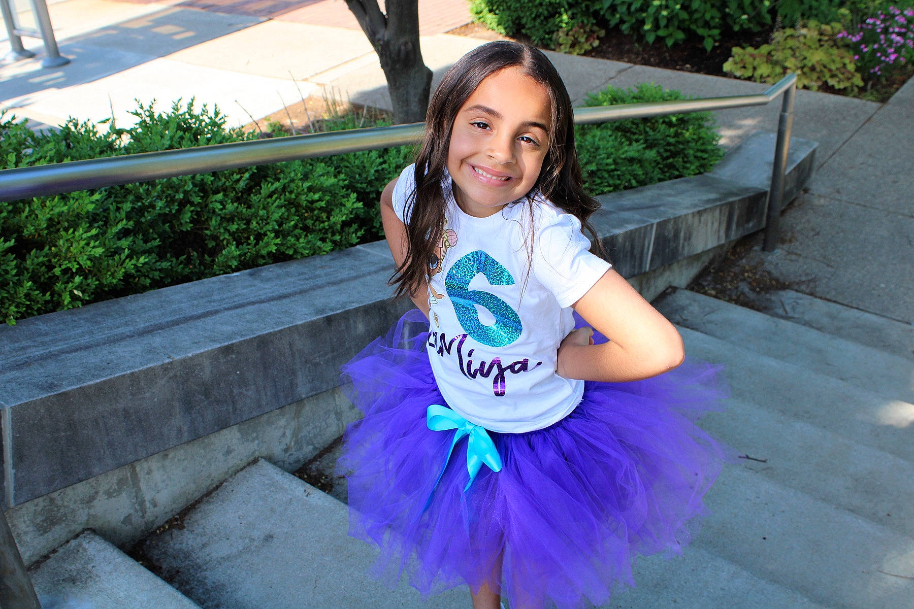 Lamiya joined the competition — help win amazing prizes! ballet_tutu, blue, child, clothing, costume, fun, happy, joy, leisure, person, pink, purple, smile, toddler, vacation