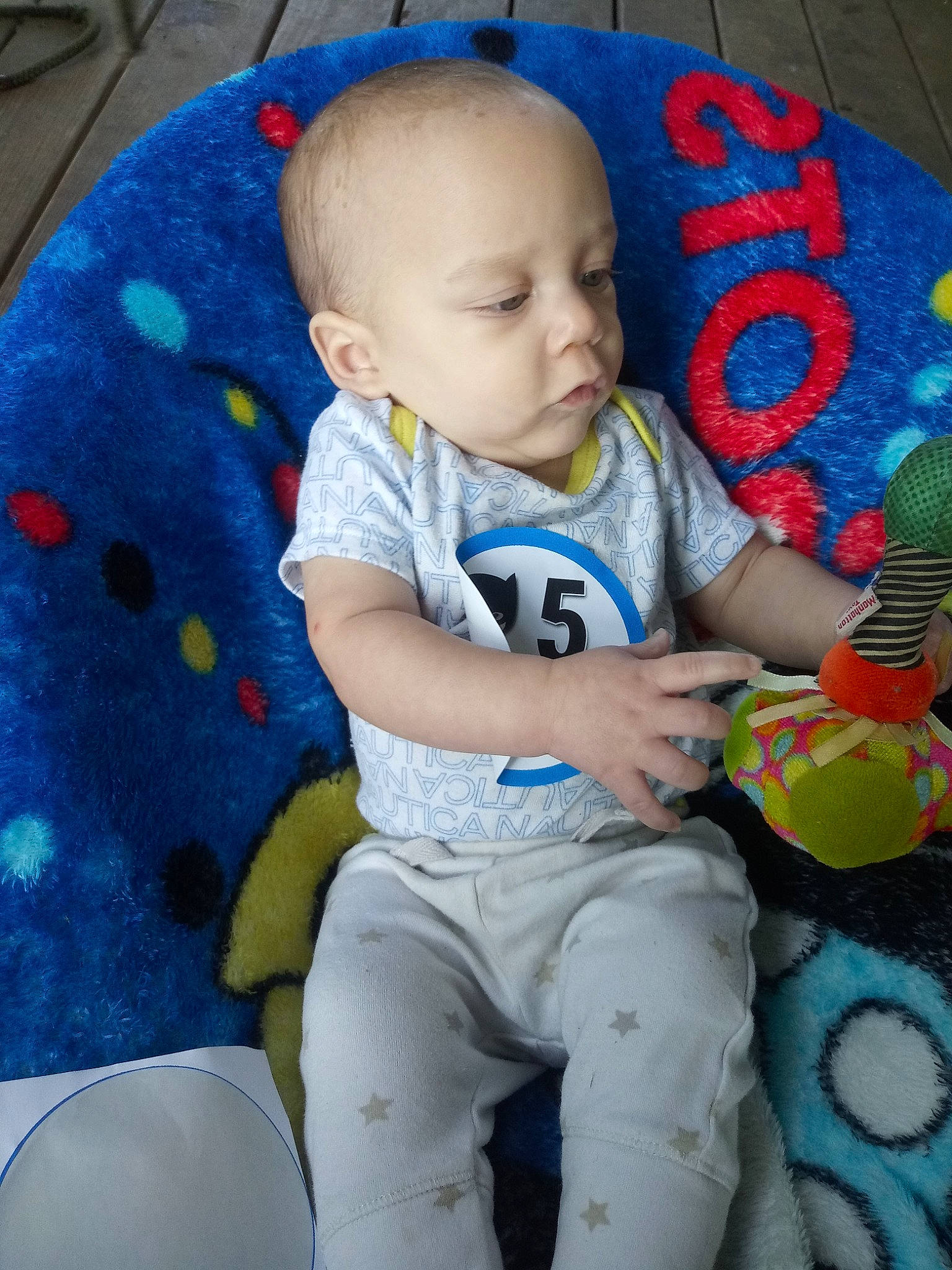 Kamren is registered to the contest to win money with this photo: baby, child, person, play, sitting, toddler