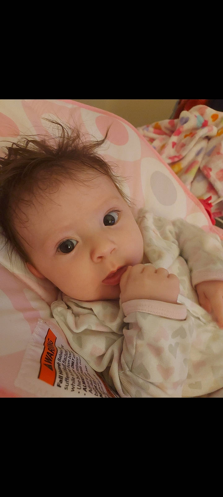 Sierra is registered to the contest to win money with this photo: baby, baby_toddler_clothing, brown_hair, cheek, child, comfort, doll, eye, eyebrow, eyelash, fur, happy, iris, linens, lip, nose, person, pink, skin, sleeve