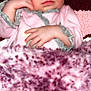 Aurelia joined the competition — help win amazing prizes! baby, blanket, child, clothing, cozy, cute, face, hand, indoor, infant, knitted, peaceful, pink, portrait, relaxation, resting, sleeping, soft, toddler, warm