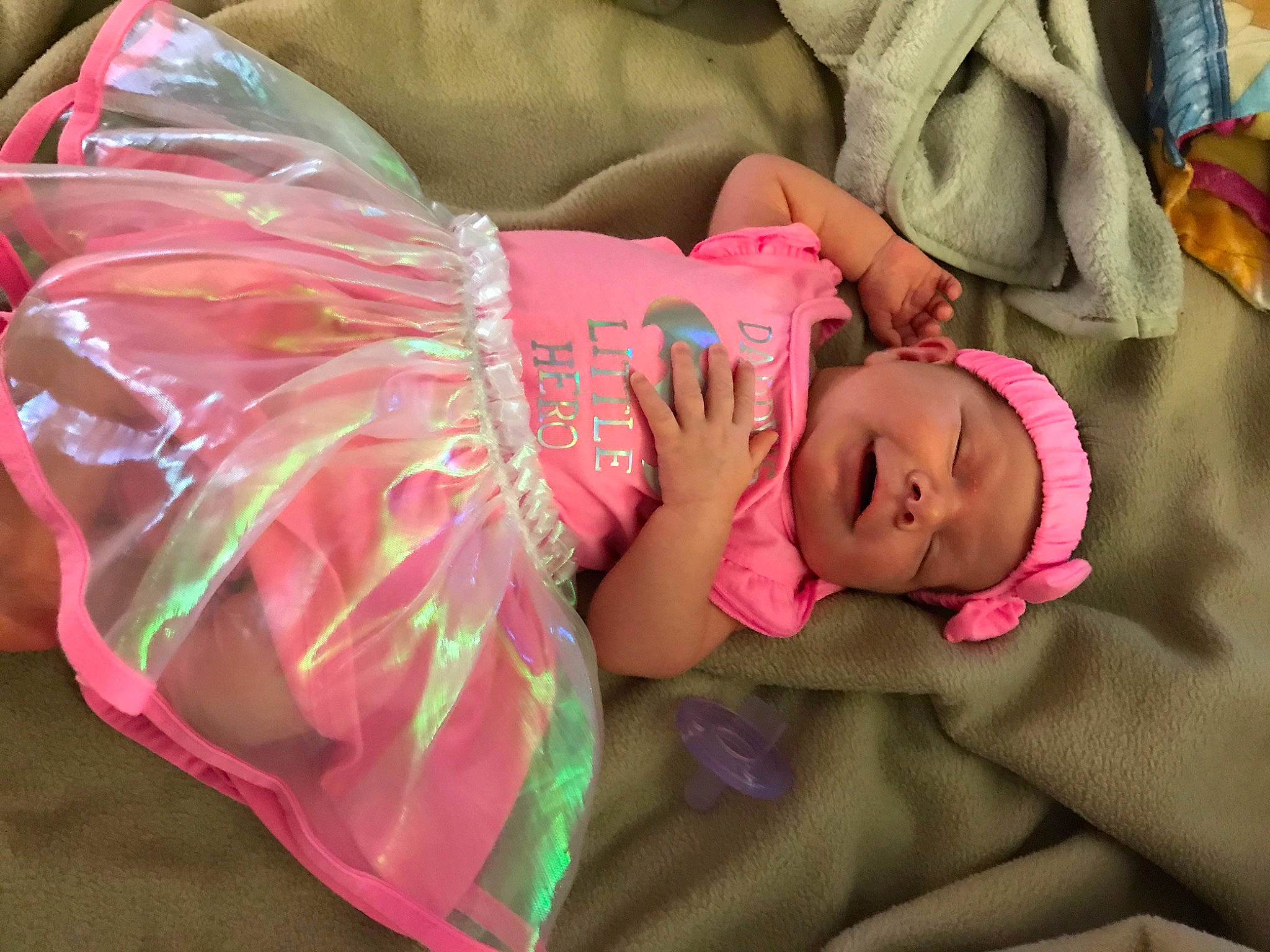 Marie is registered to the contest to win money with this photo: baby, child, headwear, person, pink, toddler