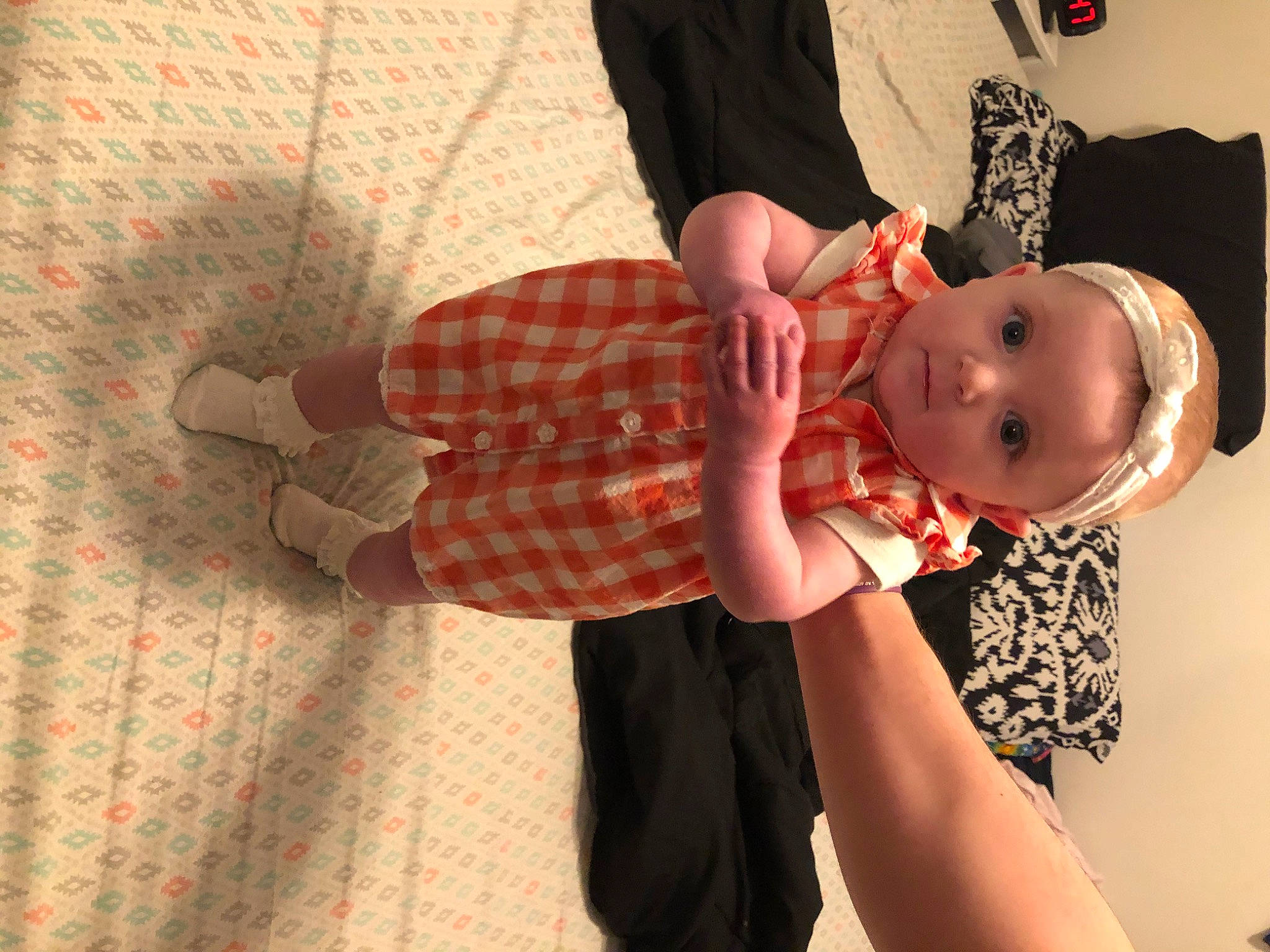 Rayna joined the competition — help win amazing prizes! arm, child, finger, gesture, pattern, person, toddler