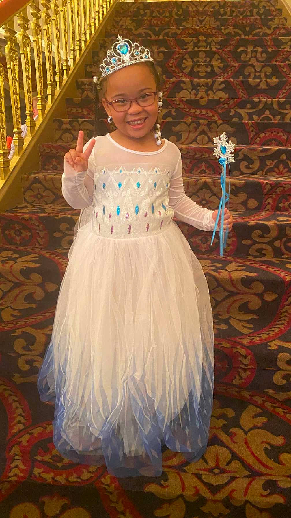 Jailyn joined the competition — help win amazing prizes! baby_toddler_clothing, child, costume_design, day_dress, dress, electric_blue, embellishment, event, fashion_design, formal_wear, gown, happy, headgear, headpiece, hoopskirt, jewellery, joy, person, ruffle, sleeve