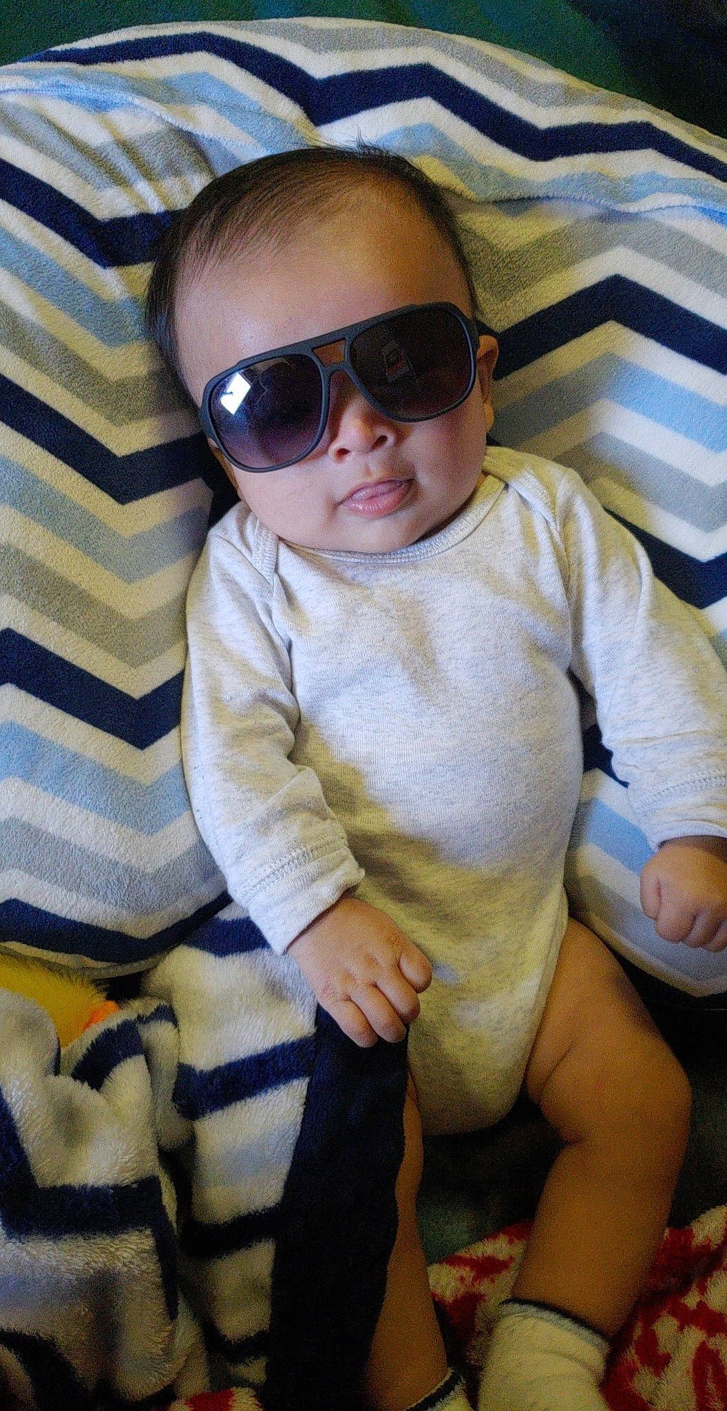Zaid joined the competition — help win amazing prizes! baby, child, cool, eyewear, glasses, person, skin, smile, sunglasses, toddler, vision_care
