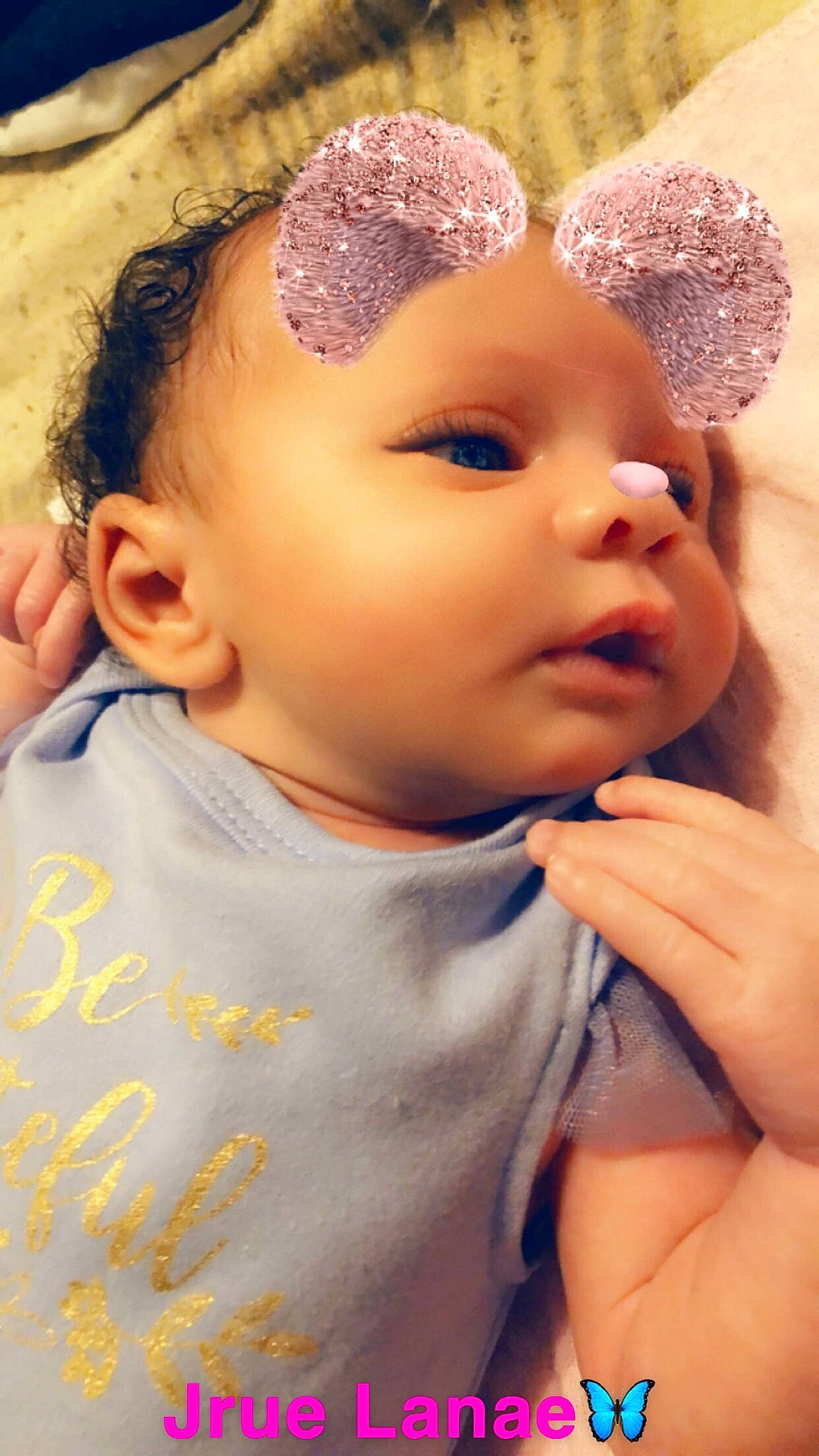 Jrue is registered to the contest to win money with this photo: baby, cheek, child, chin, ear, eye, eyebrow, eyelash, face, forehead, hair_accessory, head, headband, headgear, headpiece, lip, nose, person, skin, toddler