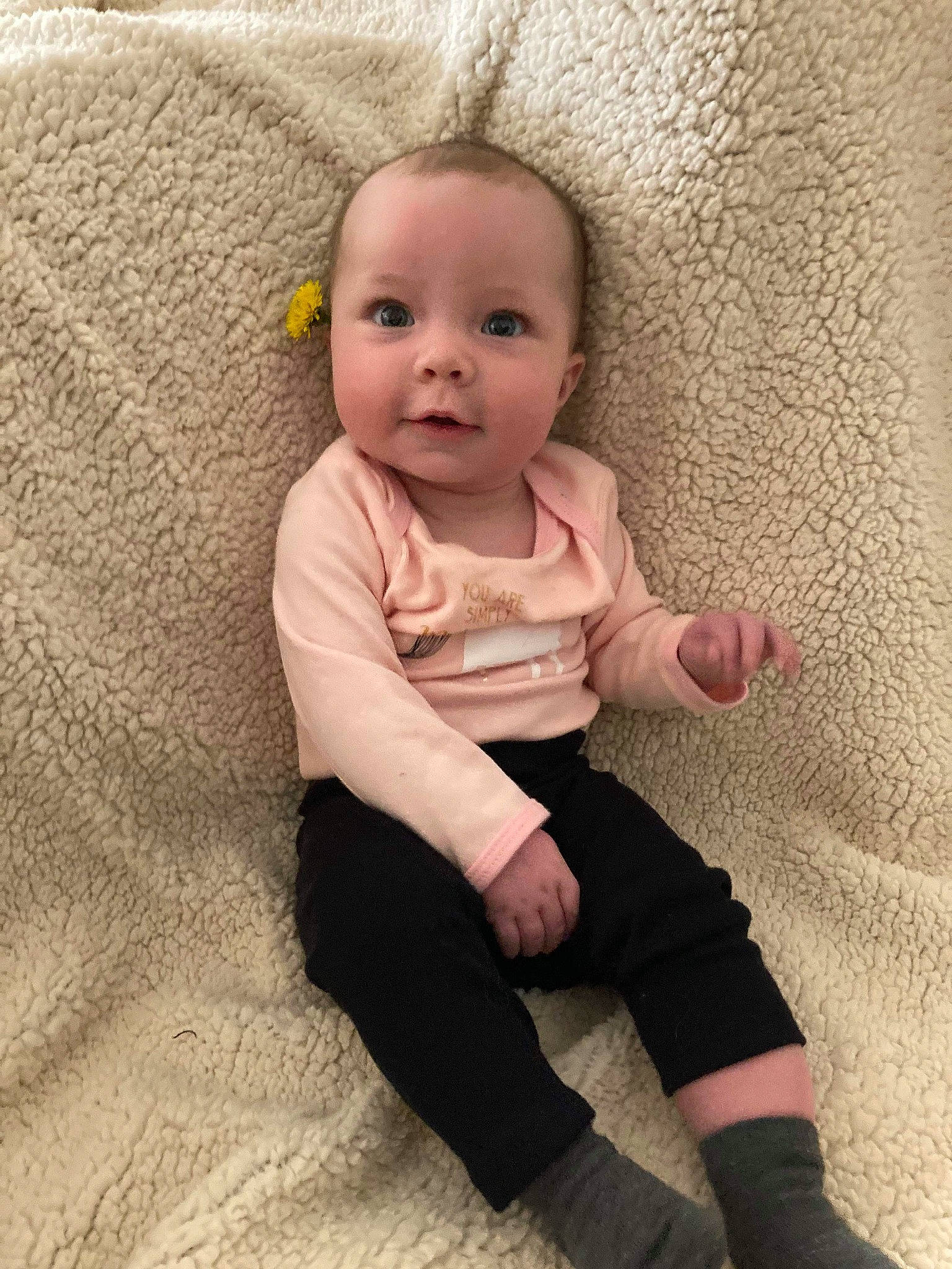 Aubrielle joined the competition — help win amazing prizes! baby, cheek, child, eye, face, finger, head, nose, person, sitting, skin, sleeve, smile, toddler