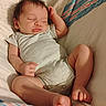Timothy joined the competition — help win amazing prizes! baby, infant, sleeping, bed, blanket, pillow, onesie, portrait, face, closed_eyes, peaceful, indoors, cozy, resting, lying_down, hand, feet, warm_lighting, textile, newborn