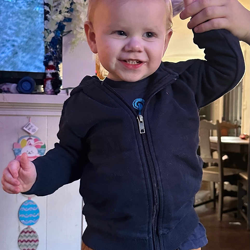 Daxstyn joined the competition — help win amazing prizes! bodypart, boy, child, clothing, coat, face, finger, hand, happy, head, indoors, jacket, longsleeve, male, pants, person, photography, portrait, sleeve, smile