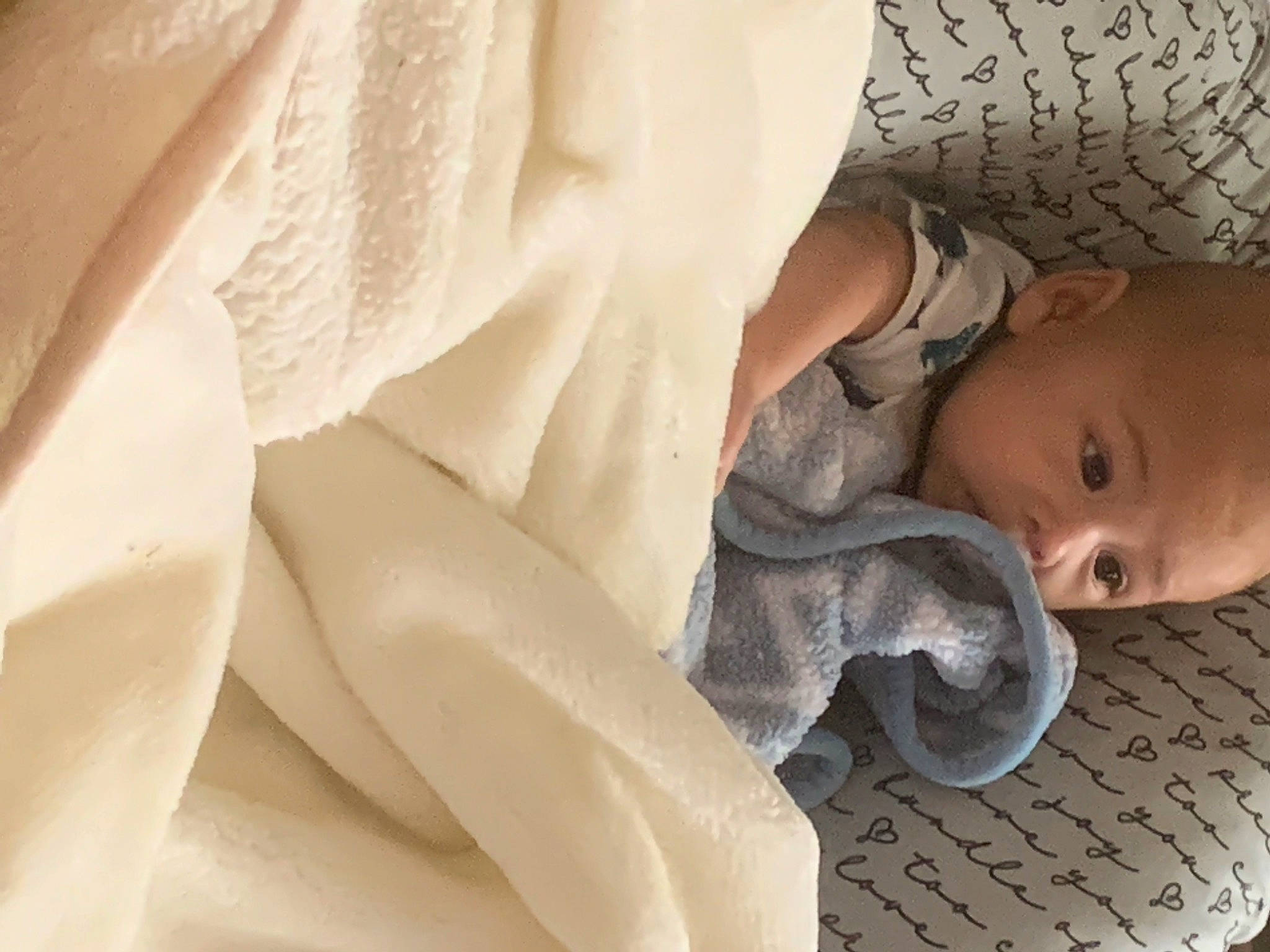 Gary joined the competition — help win amazing prizes! baby, baby_sleeping, baby_toddler_clothing, beauty, cheek, child, close_up, comfort, fashion_accessory, finger, formal_wear, gesture, hand, head, human_leg, linens, person, skin, textile, toddler