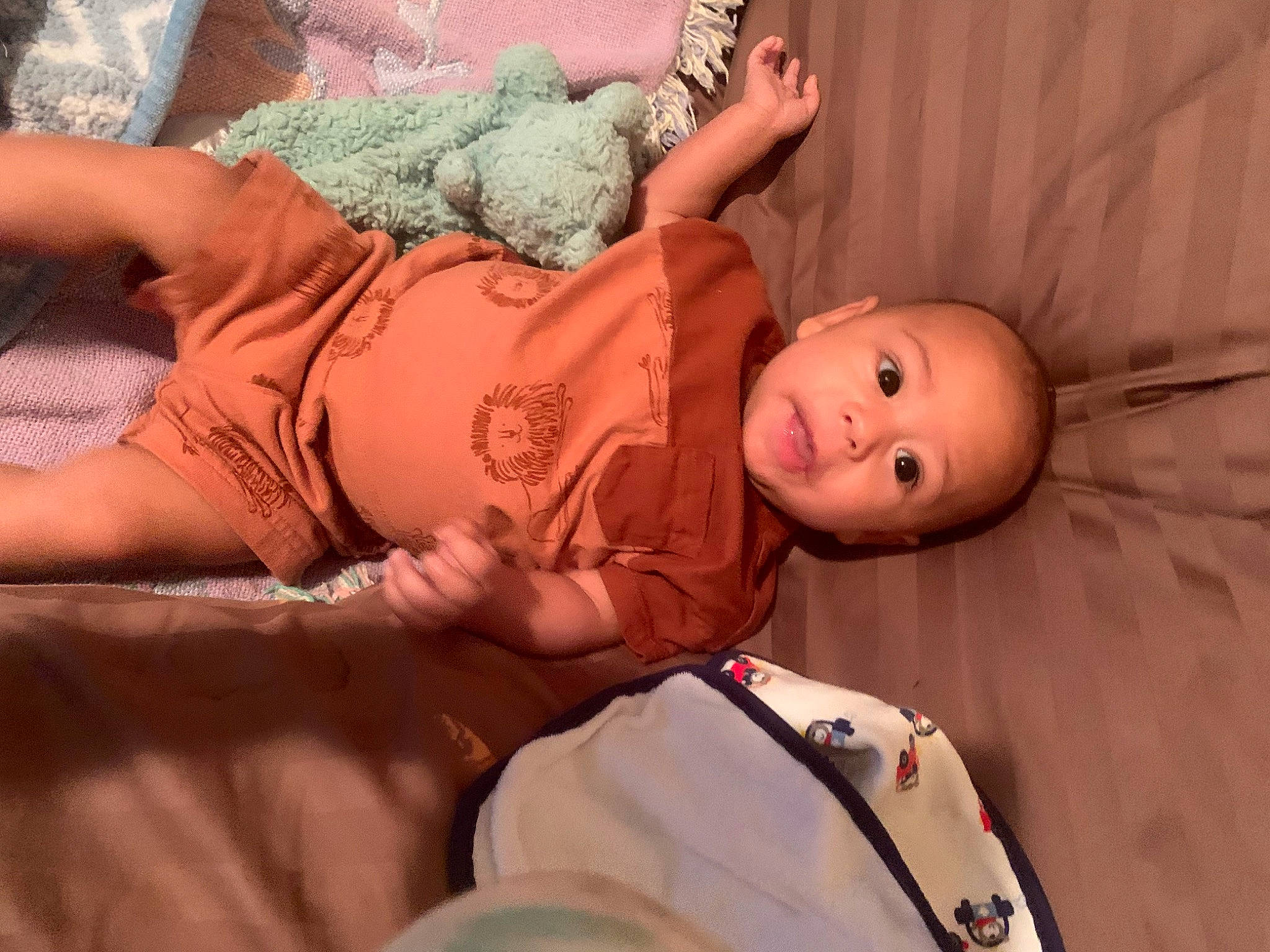 Gary joined the competition — help win amazing prizes! abdomen, baby, baby_toddler_clothing, cheek, child, comfort, eye, flesh, happy, hat, linens, mouth, orange, person, room, skin, smile, stomach, thigh, toddler