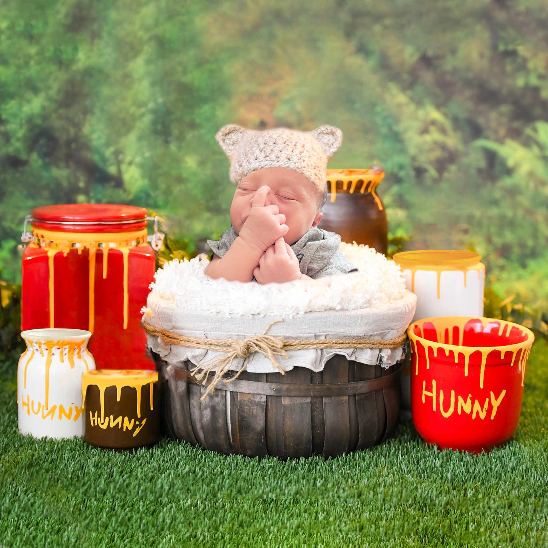 Phillip joined the competition — help win amazing prizes! baby, basket, child, event, fun, grass, happy, hat, landscape, lawn, leisure, people_in_nature, picnic, picnic_basket, plant, play, recreation, sitting, storage_basket, sweetness