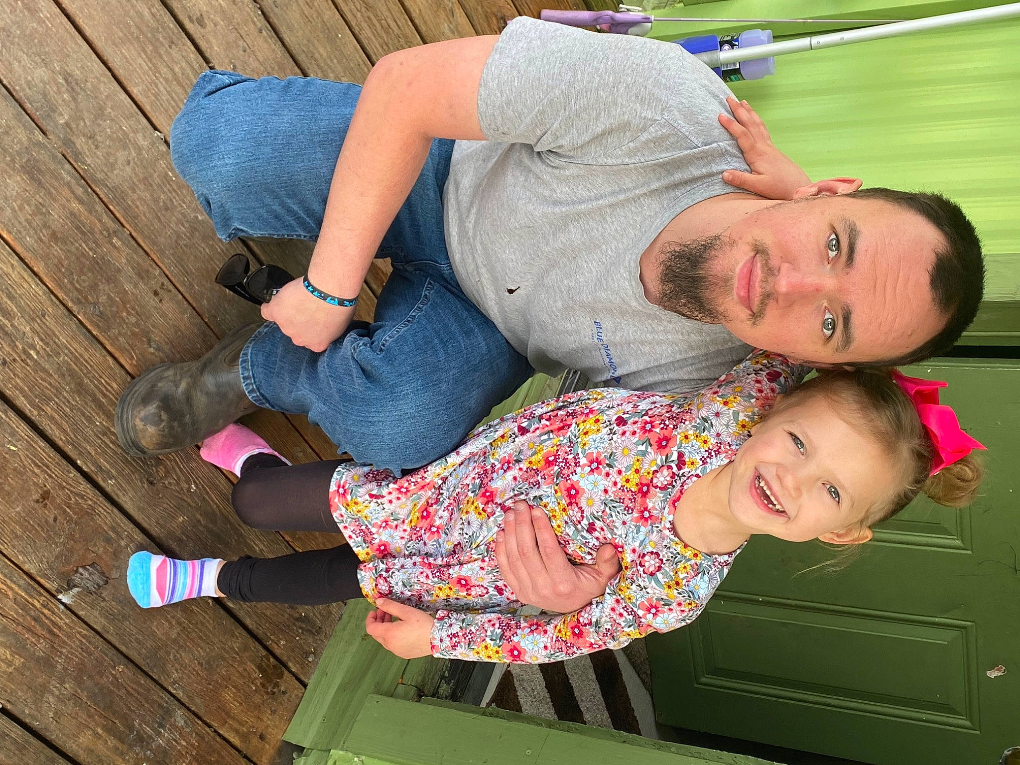 Chloe joined the competition — help win amazing prizes! baby_toddler_clothing, child, fun, glasses, green, happy, human_leg, joint, joy, leg, leisure, pattern, person, pink, shoe, sitting, sleeve, smile, snapshot, thigh