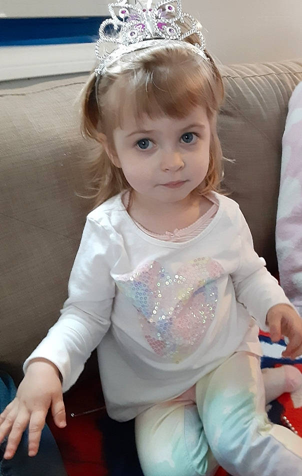 Heidi joined the competition — help win amazing prizes! baby, cheek, child, fashion_accessory, hair_accessory, headband, headgear, headpiece, person, sitting, skin, smile, toddler