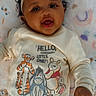 Kiyomi joined the competition — help win amazing prizes! baby, blanket, bow, child, clothing, curly_hair, cute, eeyore, happy, headband, indoors, infant, lying_down, pajamas, piglet, pooh, smiling, soft, tigger, winnie_the_pooh