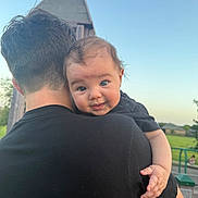 Coast joined the competition — help win amazing prizes! baby, child, person, adult, black_shirt, outdoor, park, sky, smile, face, hair, hand, holding, back, shoulder, daylight, nature, greenery, happy, cute