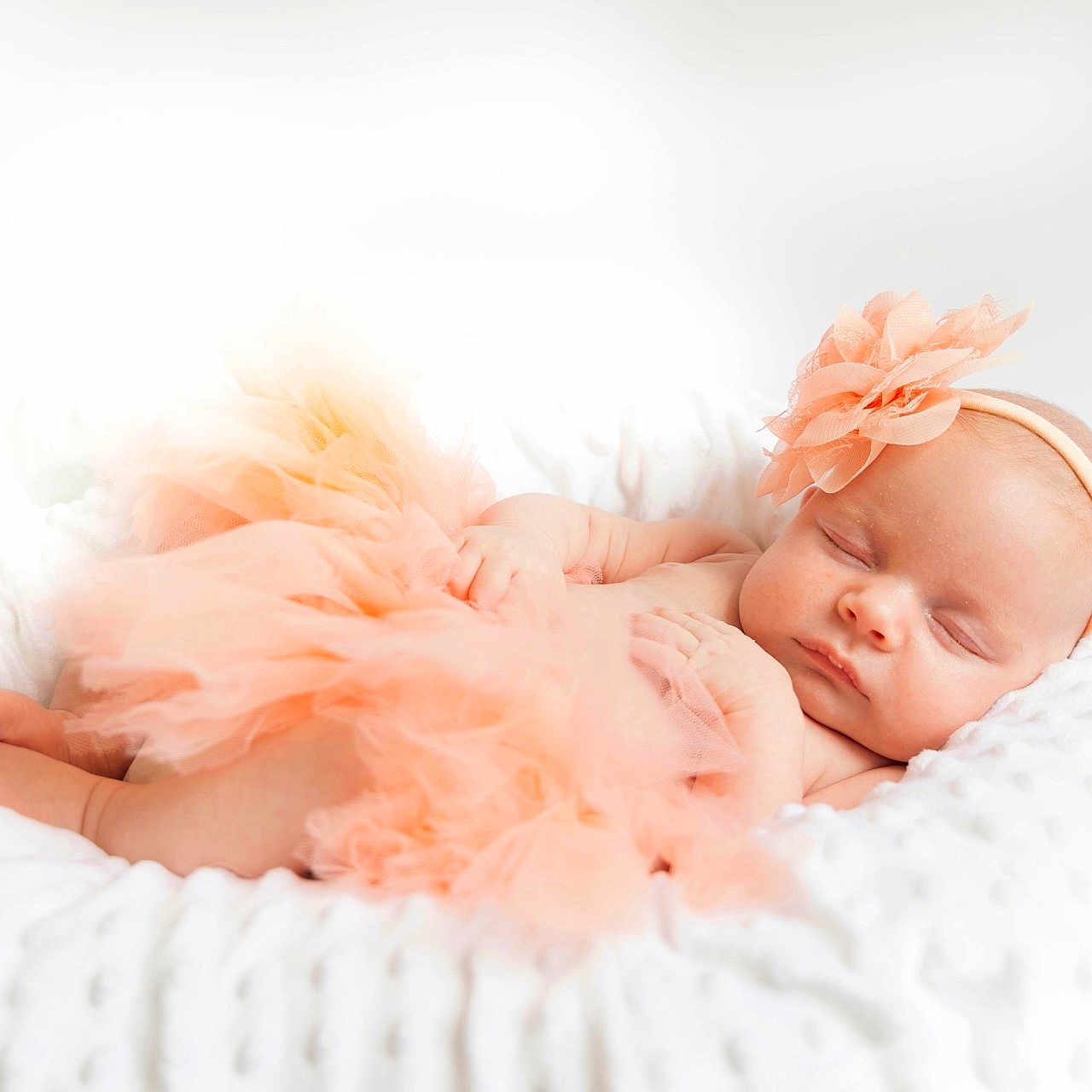 Billie joined the competition — help win amazing prizes! adorable, baby, blanket, child, closeup, cozy, cute, delicate, flower, headband, infant, newborn, peaceful, pink, portrait, resting, sleeping, soft, tender, tutu