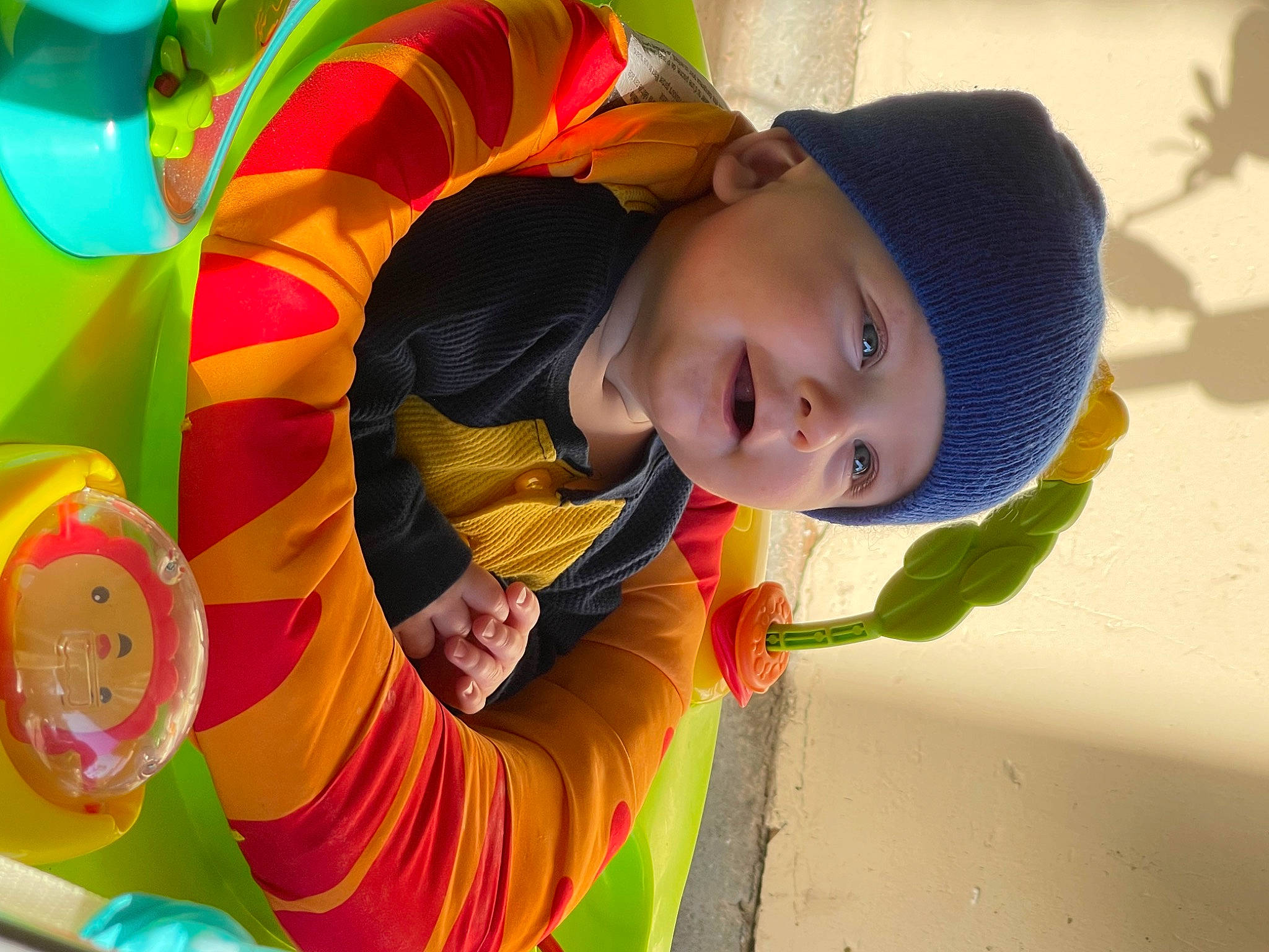 Kyler joined the competition — help win amazing prizes! cap, child, facial_expression, fashion_accessory, fun, grass, happy, hat, headwear, leisure, outerwear, pattern, people_in_nature, person, play, recreation, smile, summer, sun_hat, toddler