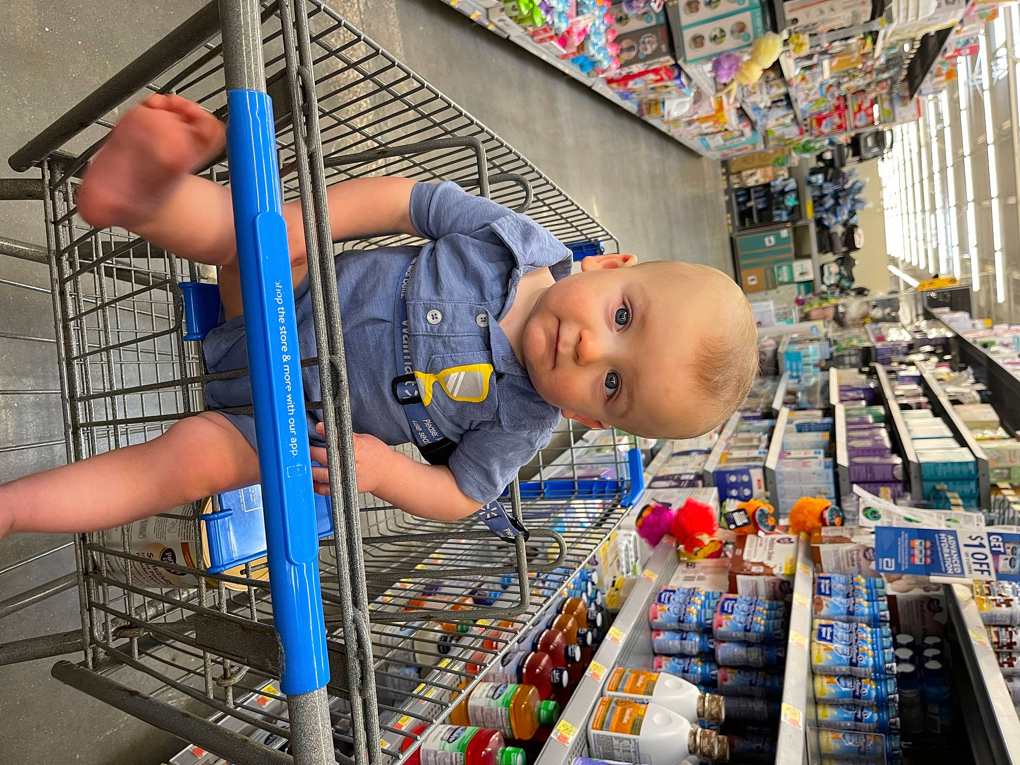 Kyler joined the competition — help win amazing prizes! baby, child, city, convenience_store, customer, electric_blue, engineering, fun, grocery_store, human_settlement, leisure, person, retail, service, shelf, shopping, smile, snapshot, supermarket, toddler