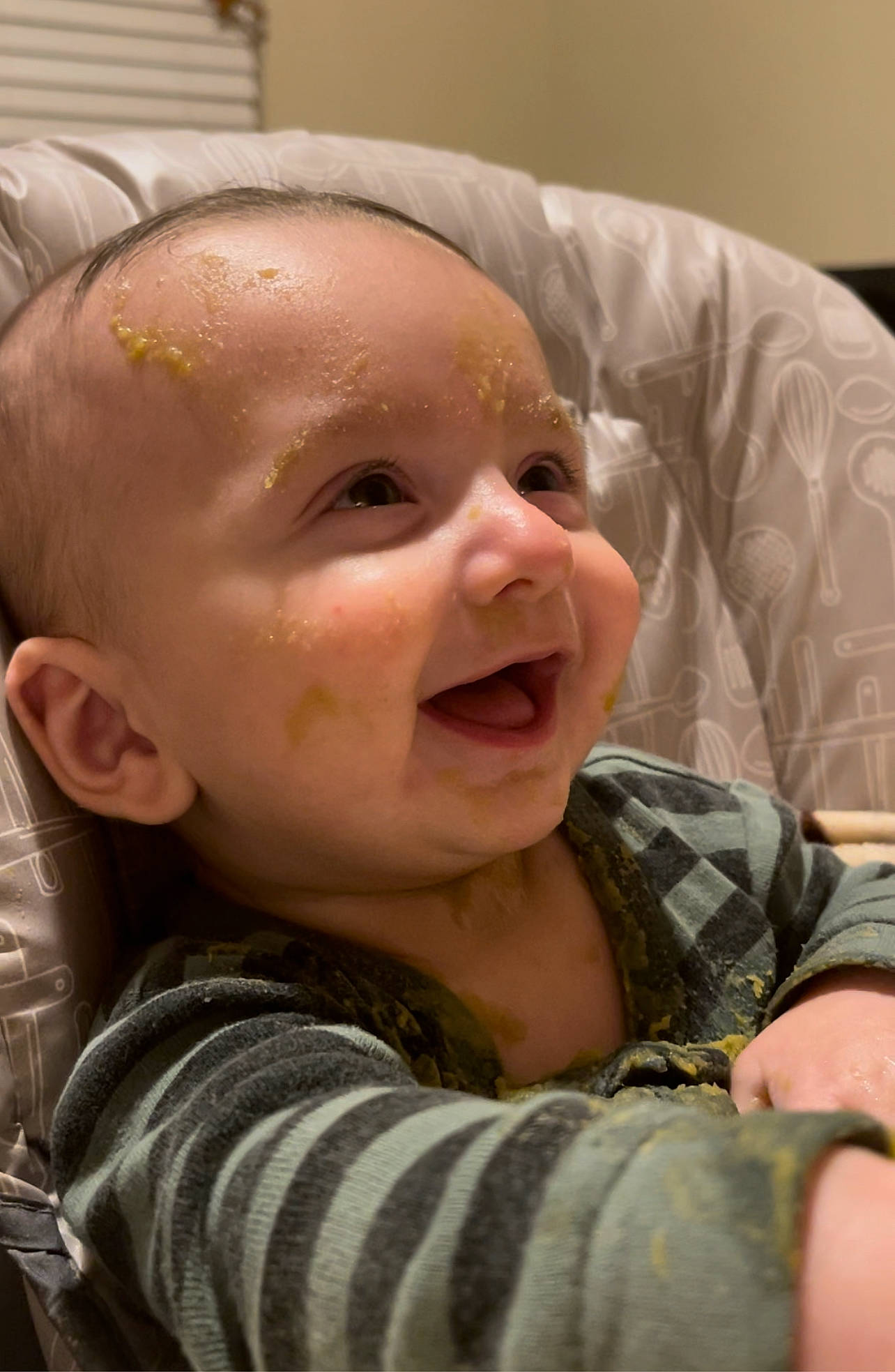 Kooper joined the competition — help win amazing prizes! baby, baby_laughing, baby_toddler_clothing, cheek, chin, ear, eye, eyebrow, forehead, gesture, happy, iris, lip, mouth, nose, person, skin, sleeve, smile, toddler