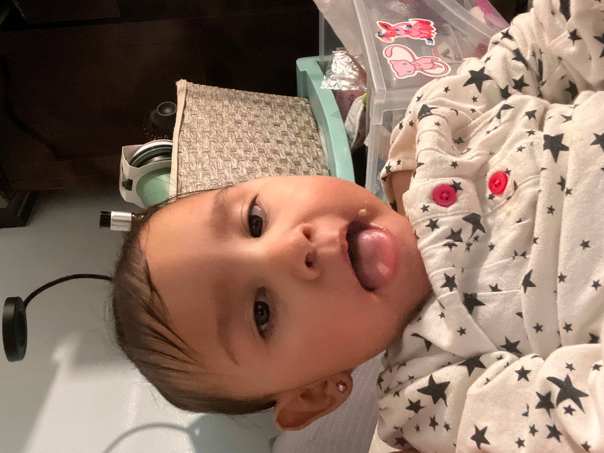 Noemi joined the competition — help win amazing prizes! baby, baby_products, baby_toddler_clothing, carmine, cheek, child, comfort, ear, eye, eyebrow, eyelash, happy, linens, lip, mouth, nose, pattern, person, room, skin