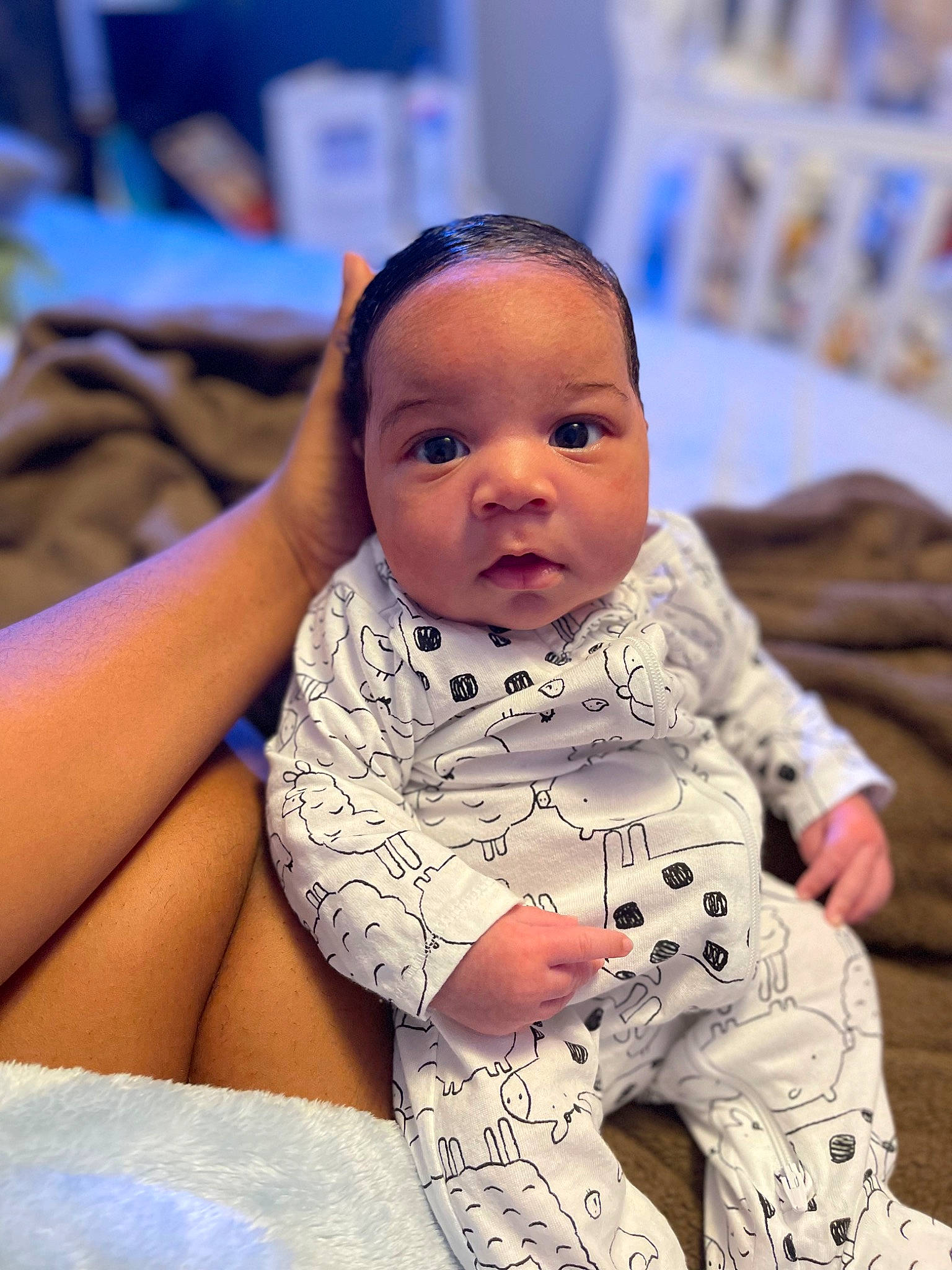 Elias joined the competition — help win amazing prizes! arm, baby, baby_toddler_clothing, blue, cheek, child, comfort, eye, facial_expression, finger, fun, happy, iris, leisure, person, portrait_photography, sitting, skin, sleeve, toddler