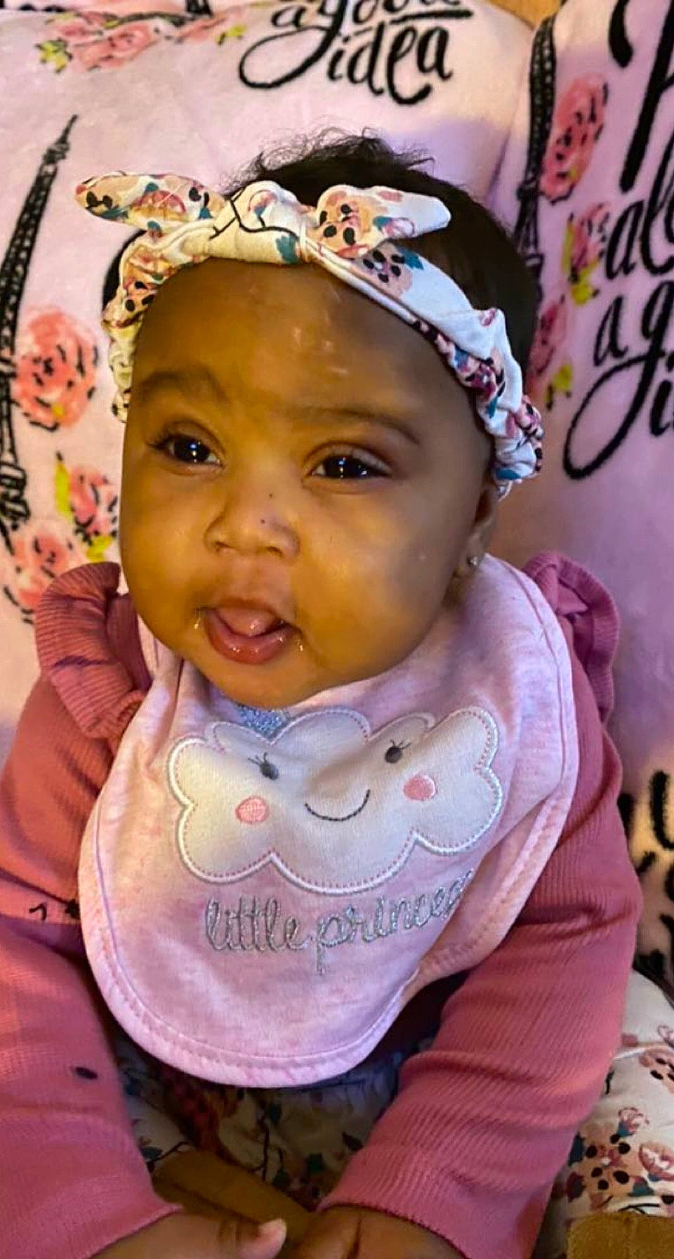 Karya is registered to the contest to win money with this photo: baby_toddler_clothing, black_hair, cheek, chin, cool, ear, eyebrow, eyelash, forehead, happy, headwear, human_body, iris, lip, mouth, neck, nose, person, pink, skin