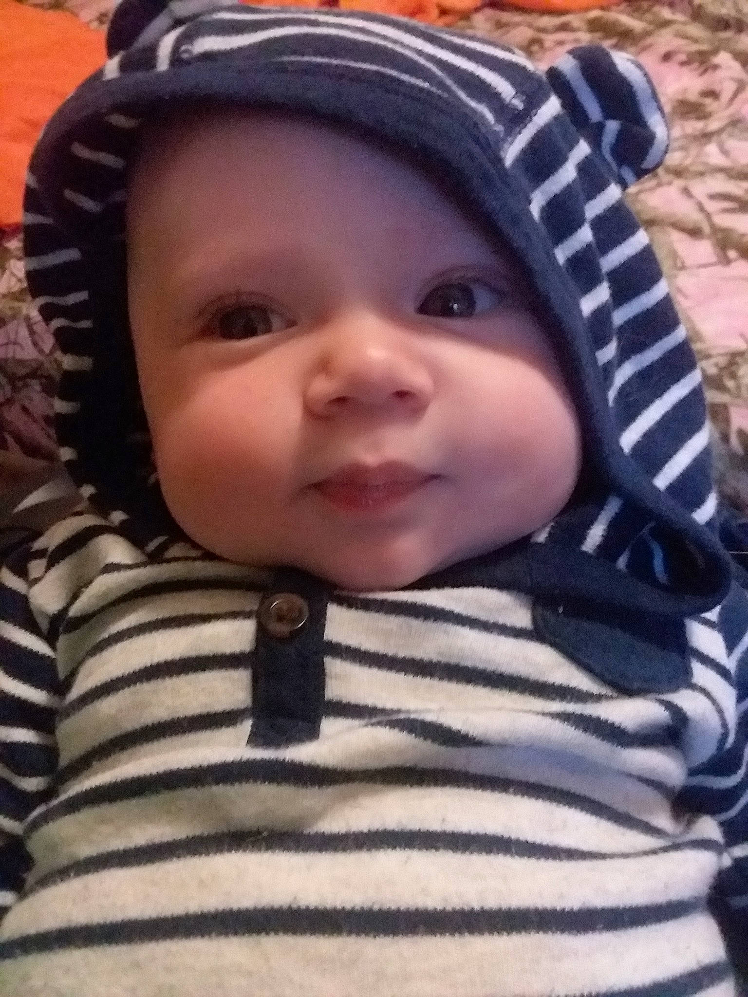 Braison is registered to the contest to win money with this photo: beanie, cap, cheek, child, cool, eye, girl, head, headgear, infant, knit_cap, nose, person, product, smile, toddler