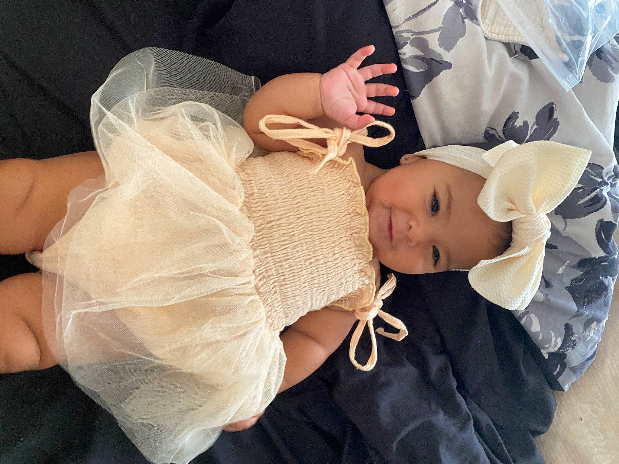 Kehlani joined the competition — help win amazing prizes! abdomen, baby, baby_carriage, baby_products, baby_toddler_clothing, child, comfort, dress, eyelash, fashion_accessory, gesture, happy, hat, headwear, jewellery, person, sitting, sleeve, toddler, tree