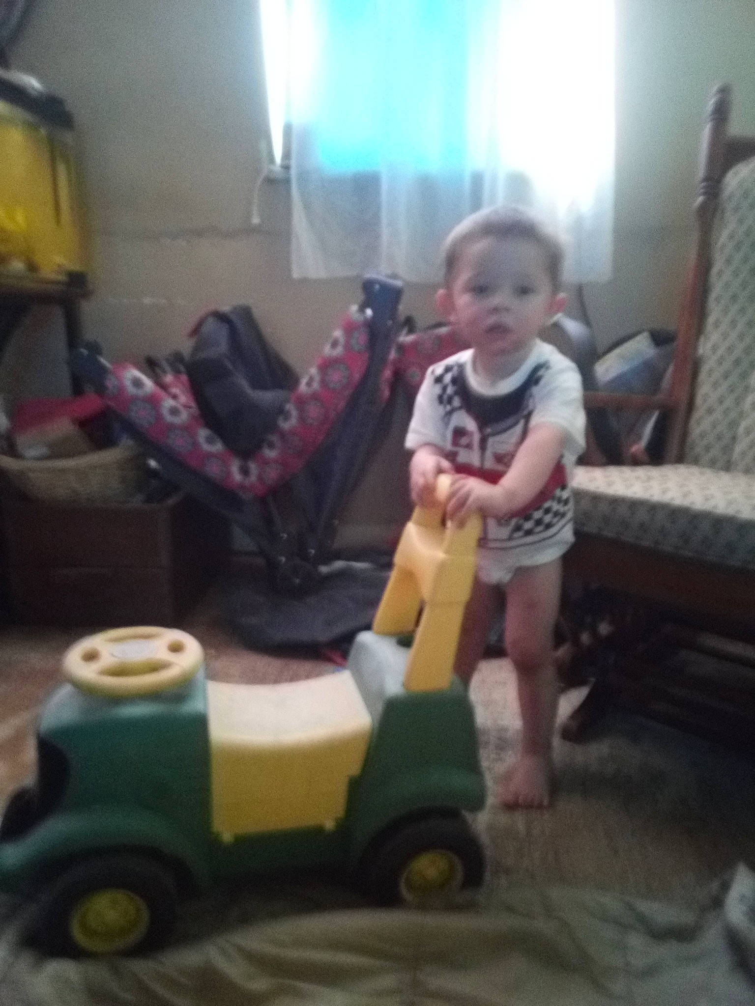 Kameryn is registered to the contest to win money with this photo: baby, baby_products, child, fun, person, play, product, toddler, toy, vehicle