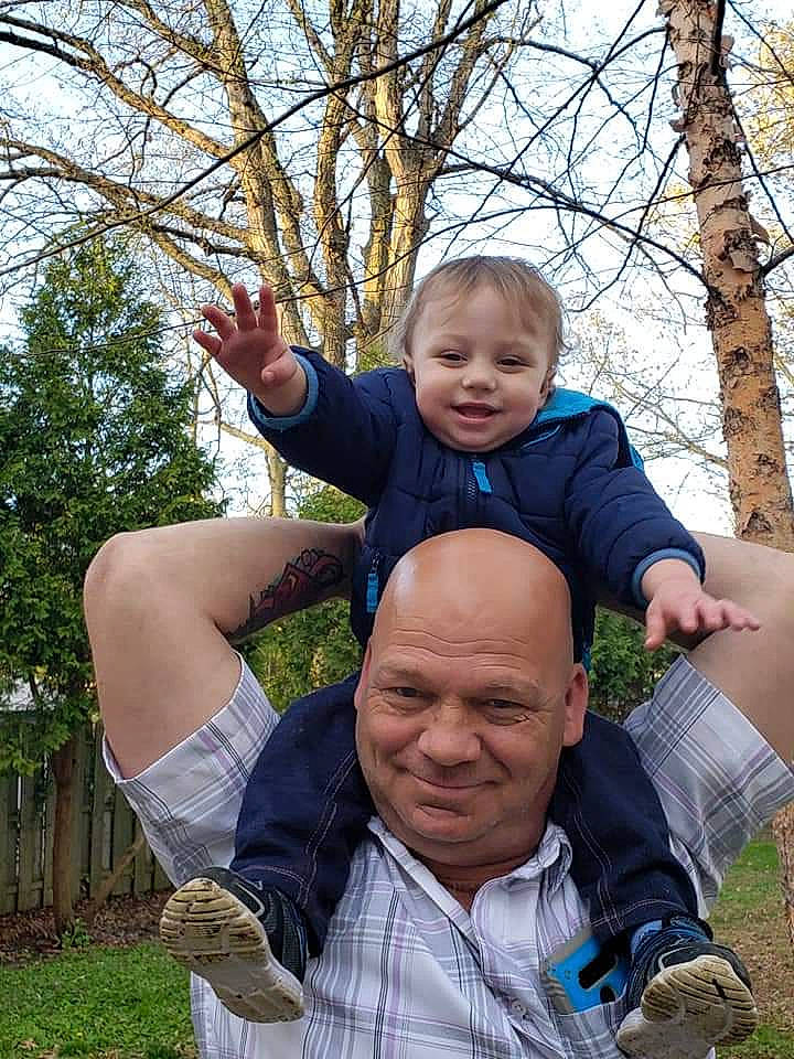 Asher is registered to the contest to win money with this photo: child, gesture, joy, people, person, smile, toddler, tree