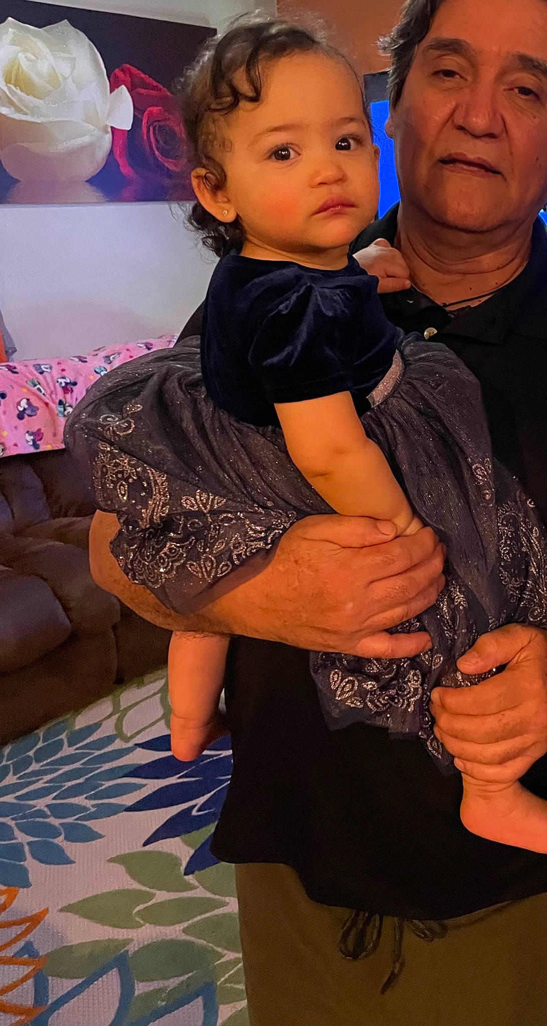 Zoryana is registered to the contest to win money with this photo: baby, black, child, cocktail_dress, event, fashion, fashion_design, flash_photography, flooring, formal_wear, fun, gesture, happy, human_leg, jewellery, person, sandal, skin, thigh, thumb